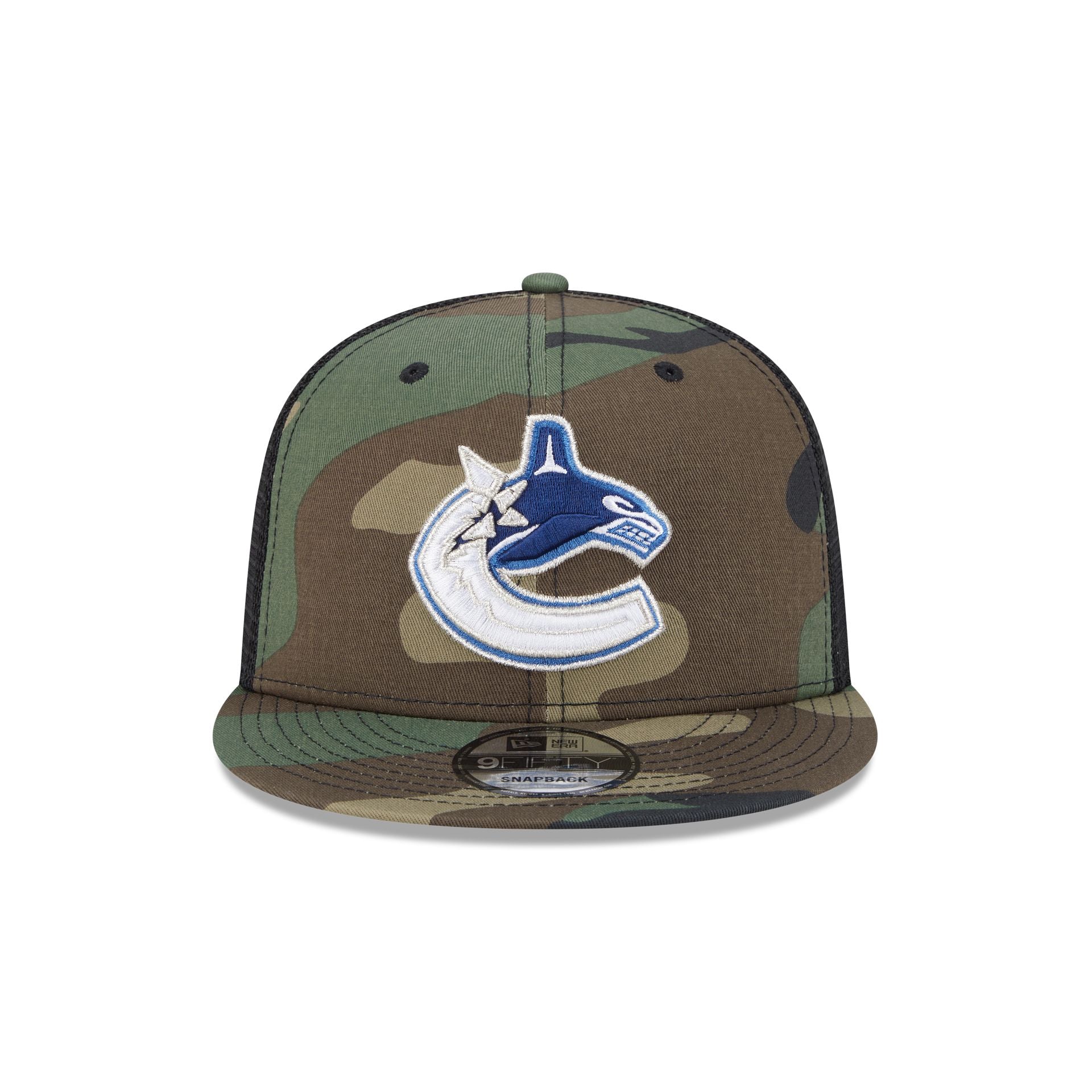 Alternative view of Vancouver Canucks Camo 9Fifty Trucker Hat