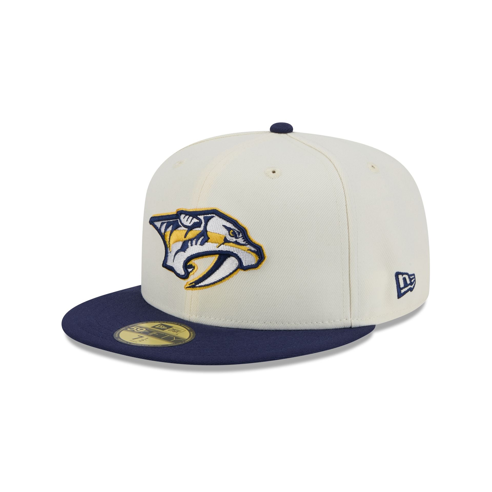 Nashville Predators Chrome White 59Fifty Fitted Hat