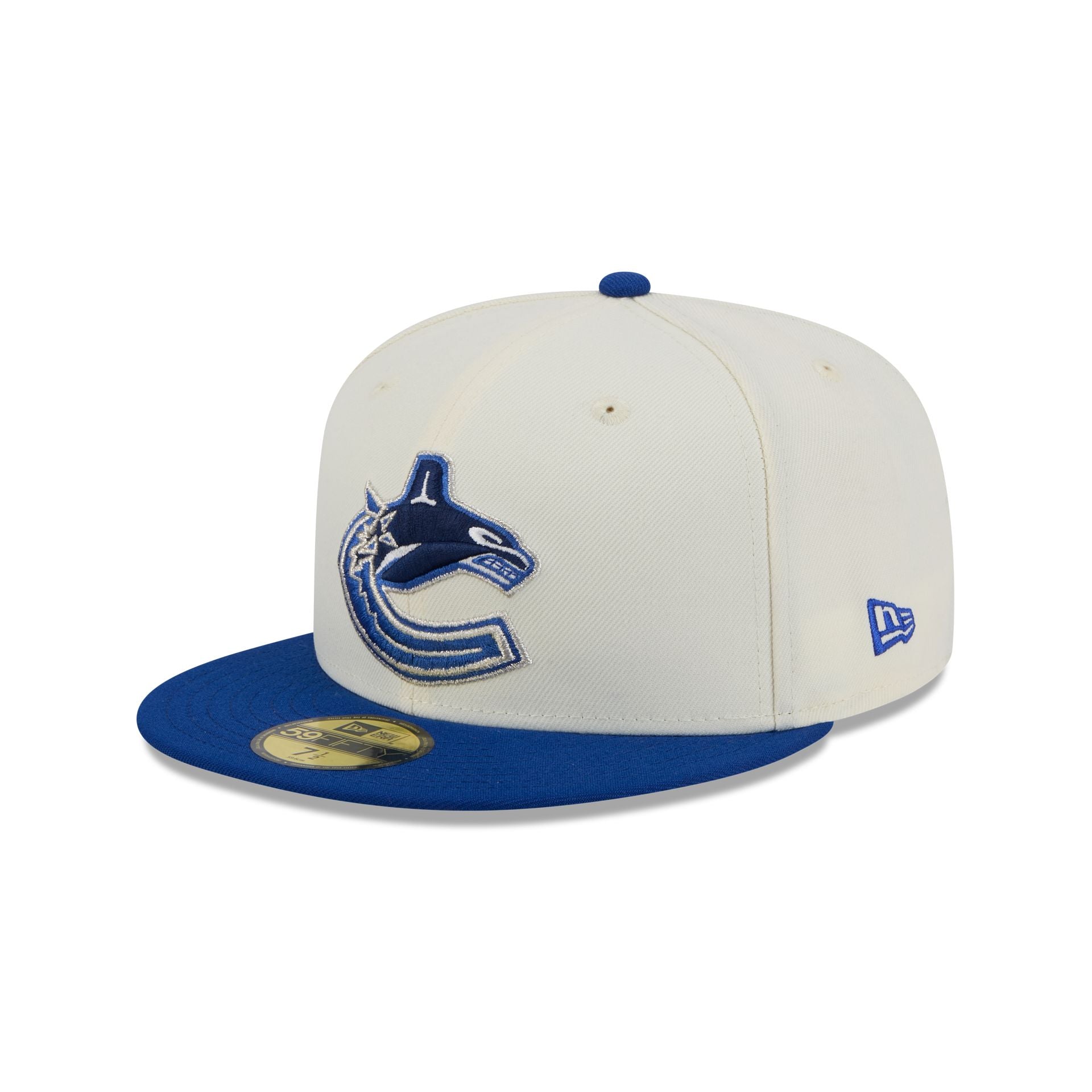 Vancouver Canucks Chrome White 59Fifty Fitted Hat