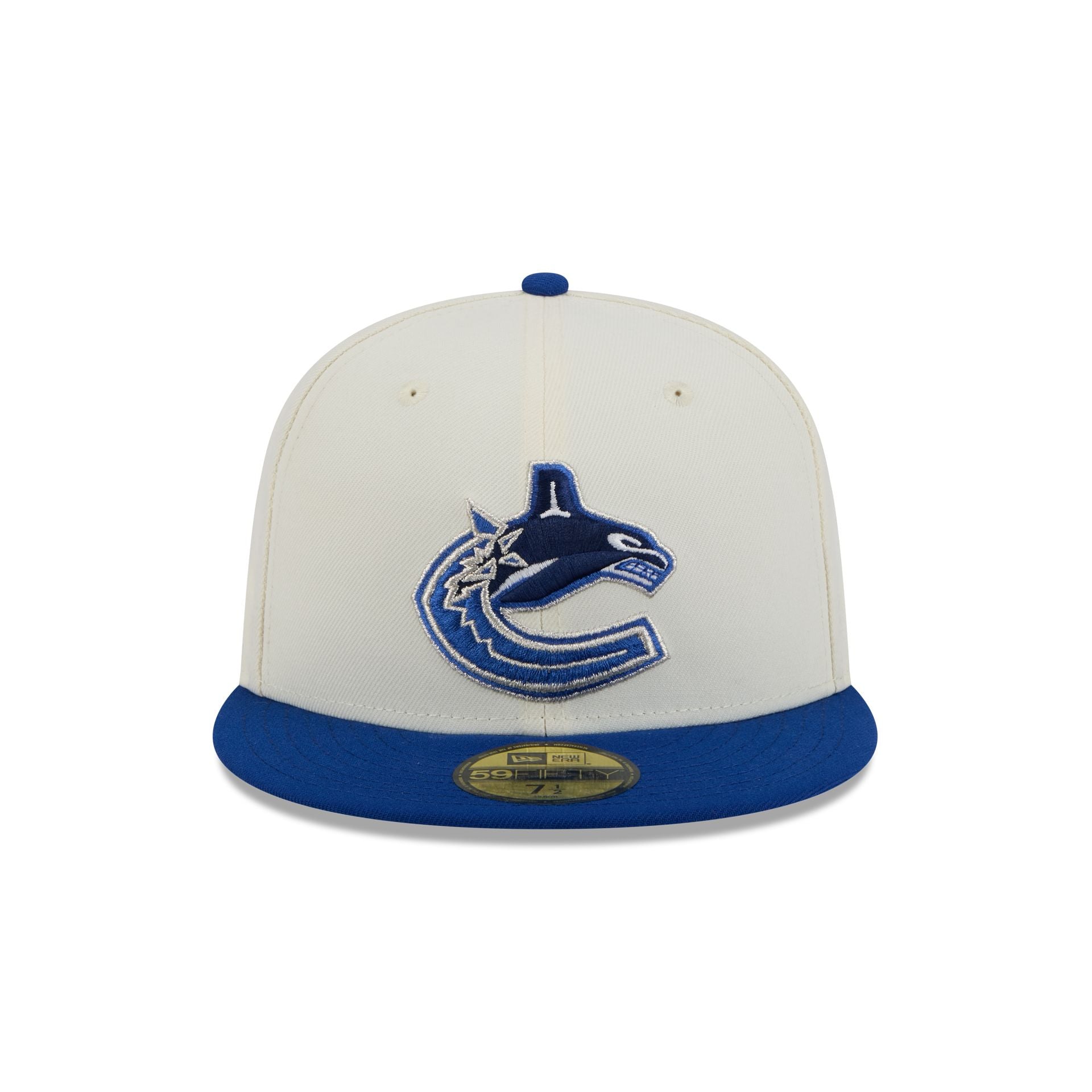 Alternative view of Vancouver Canucks Chrome White 59Fifty Fitted Hat