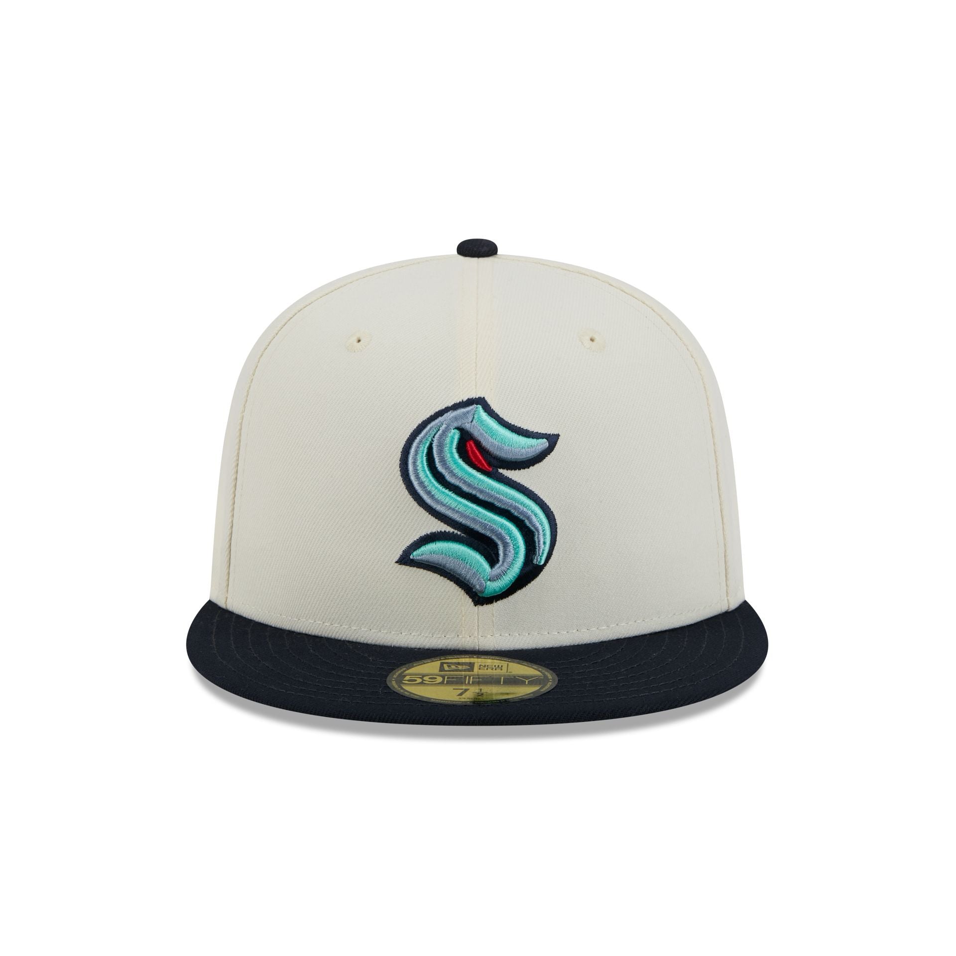 Alternative view of Seattle Kraken Chrome White 59Fifty Fitted Hat