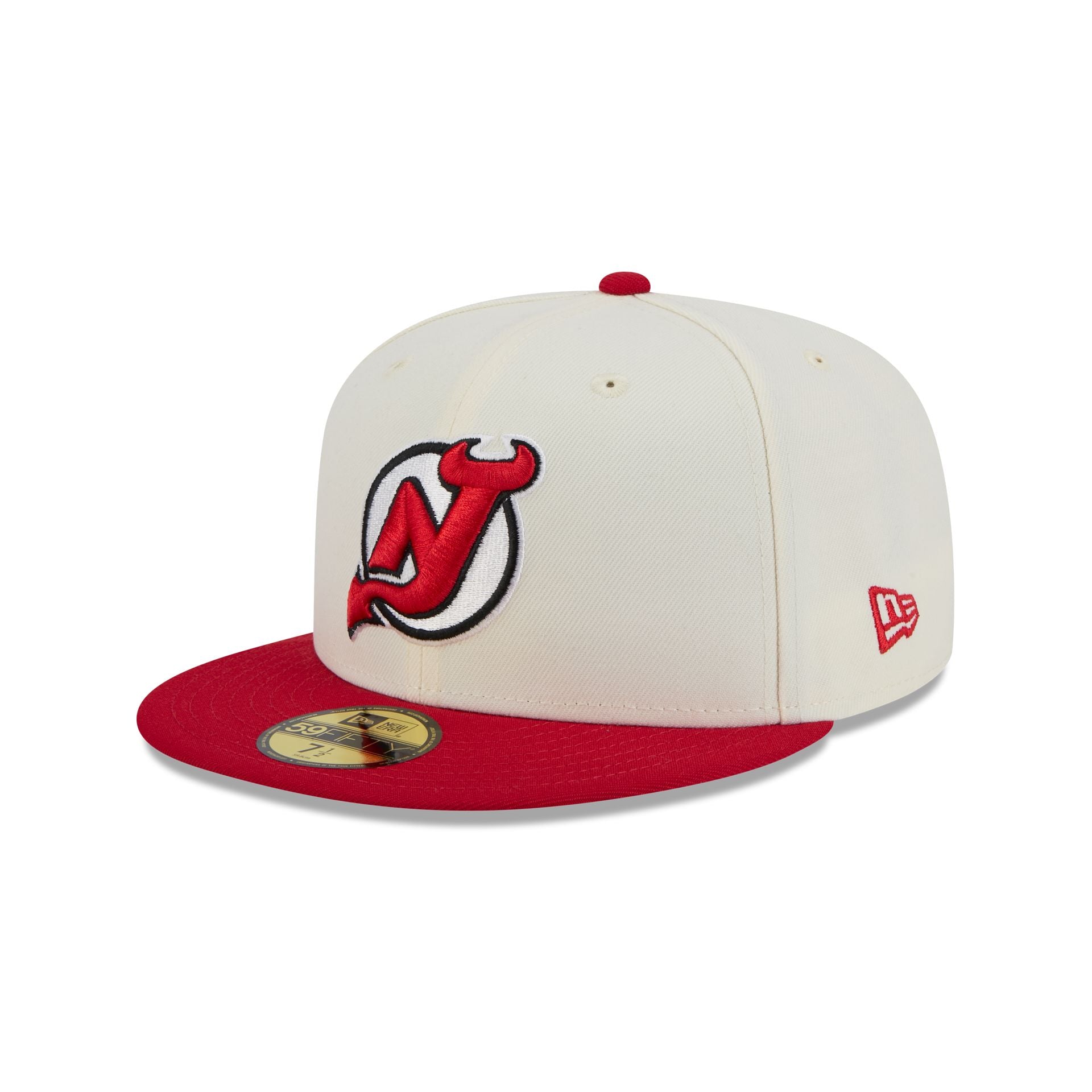 New Jersey Devils Chrome White 59Fifty Fitted Hat