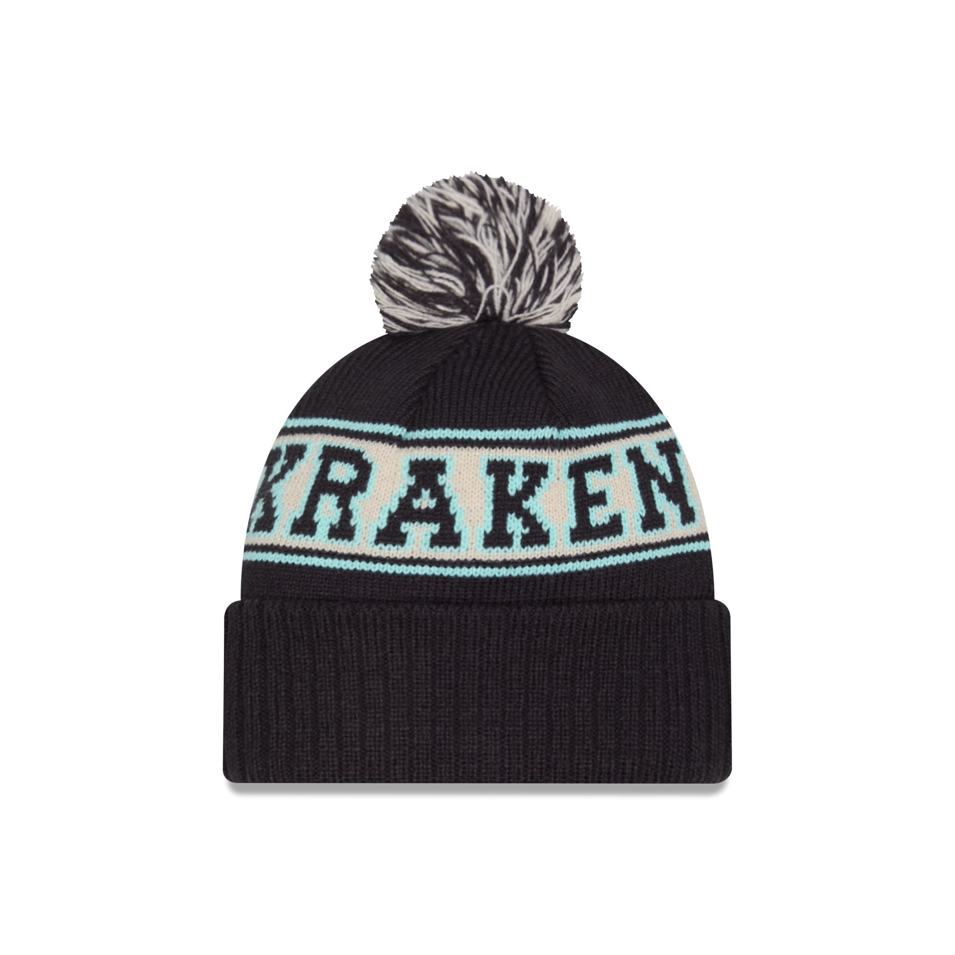 Alternative view of Seattle Kraken Retro Pom Knit Hat