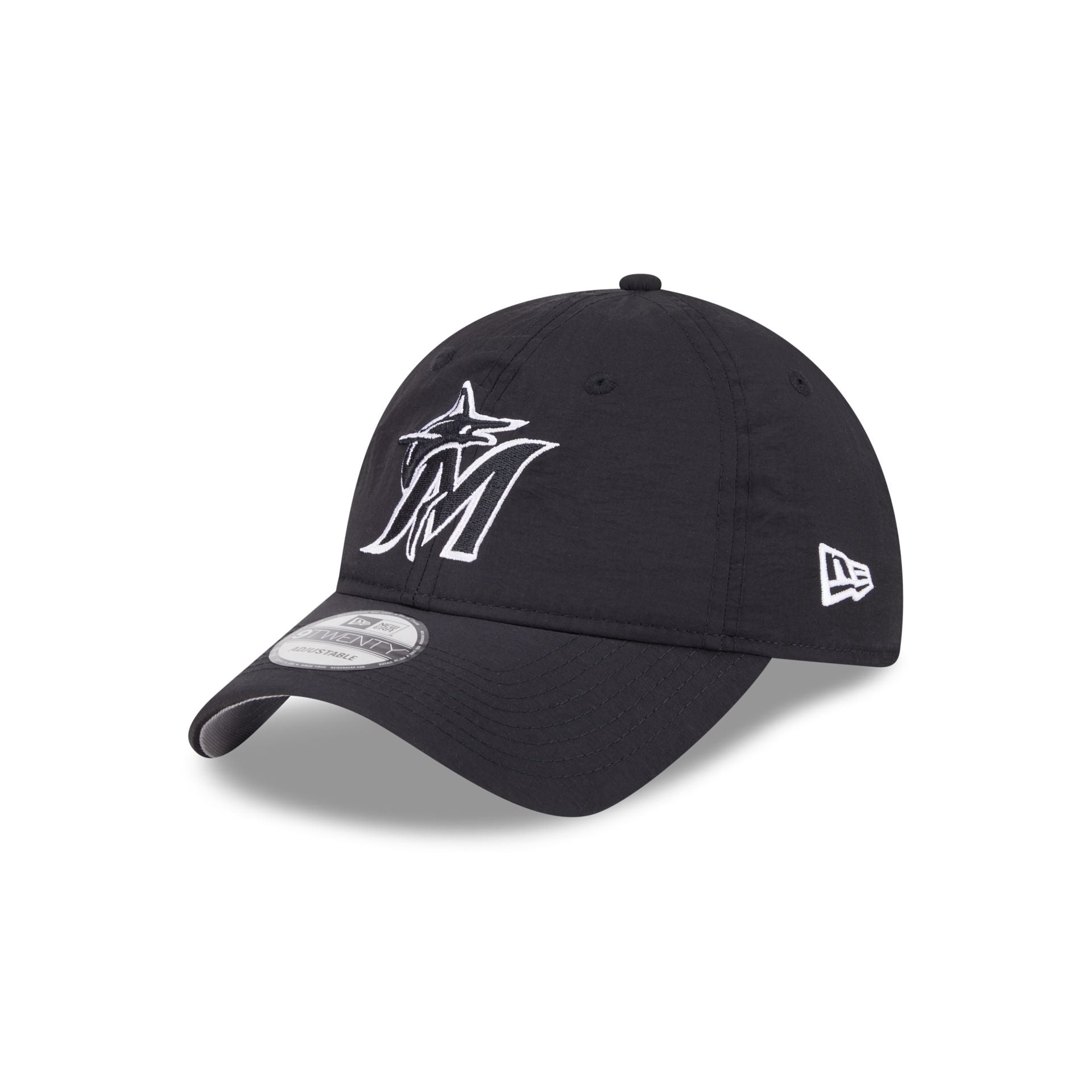 Miami Marlins Everyday Nylon Black 9Twenty Adjustable Hat