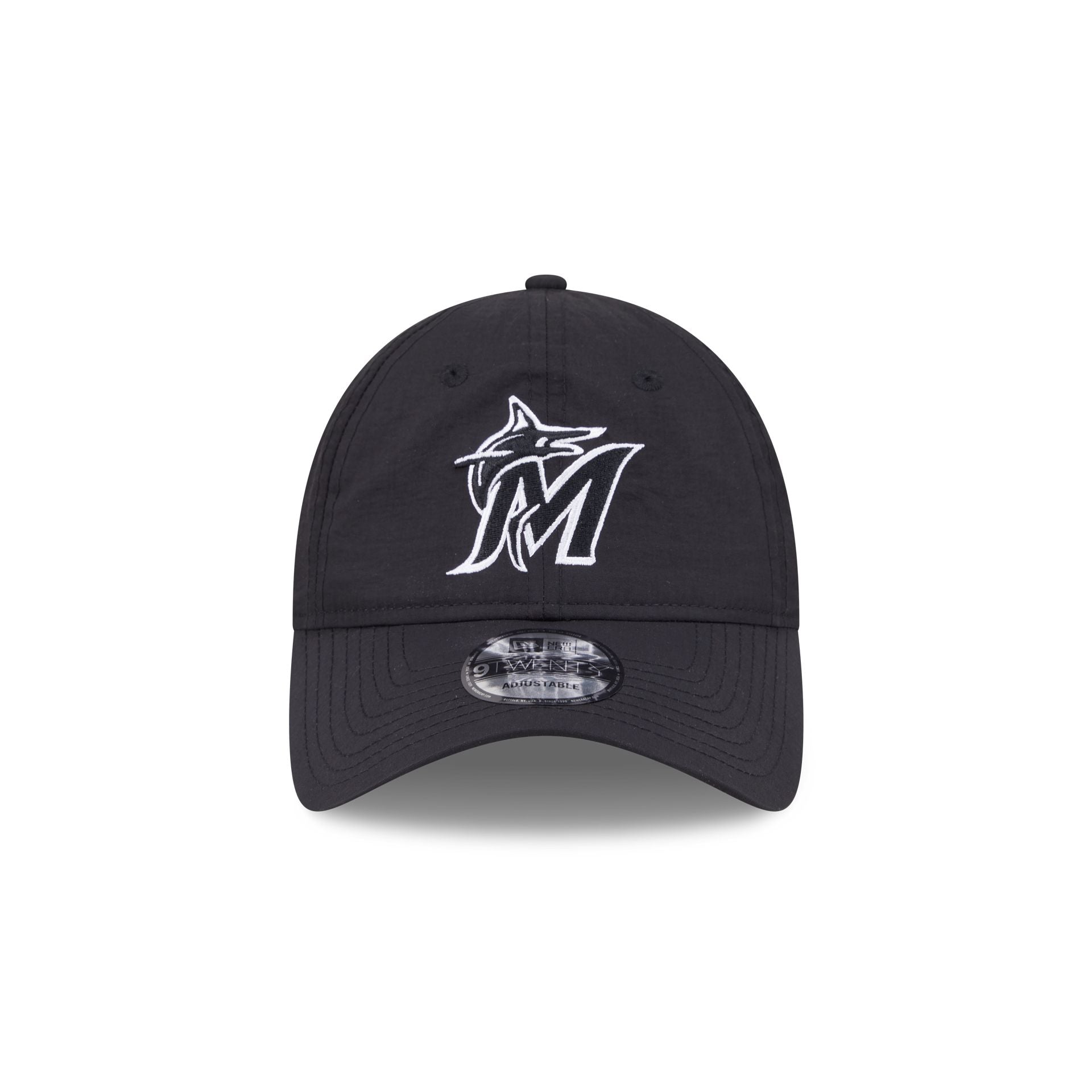 Alternative view of Miami Marlins Everyday Nylon Black 9Twenty Adjustable Hat