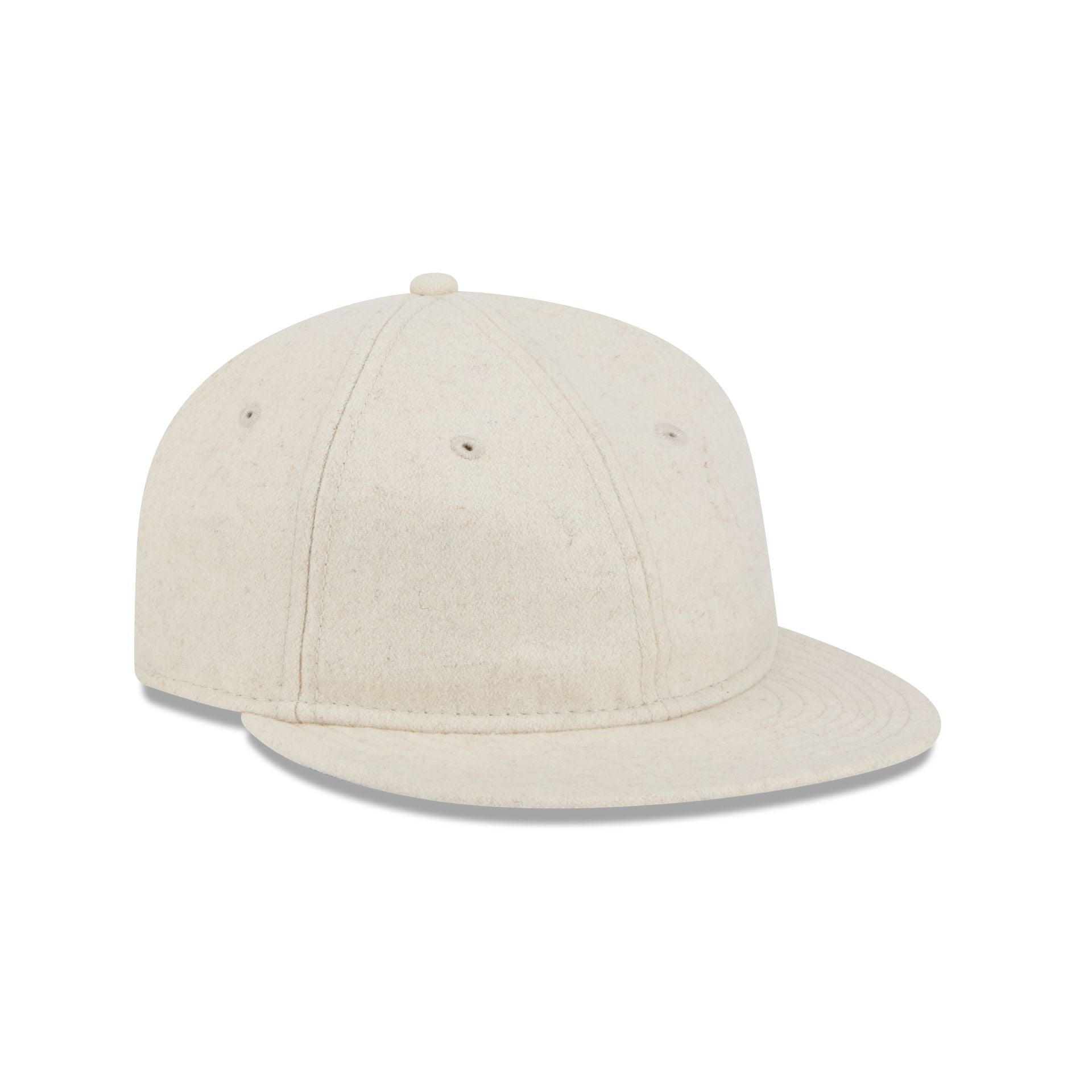 New Era Cap Heather Oatmeal Melton Wool Retro Crown 9Fifty Strapback Hat - Image 3