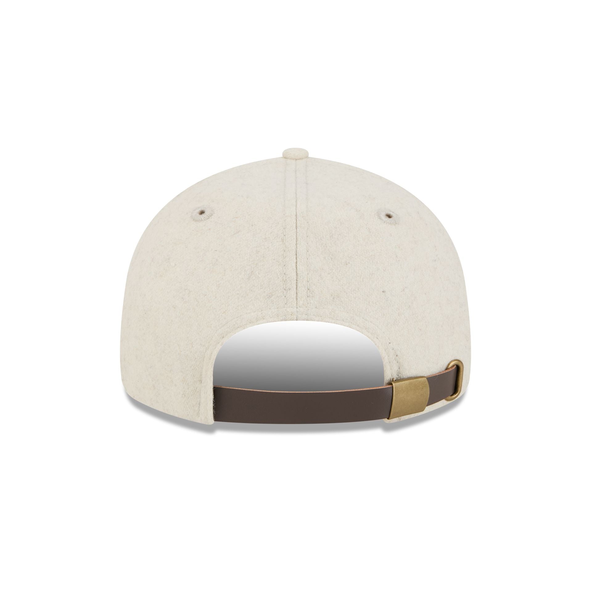 New Era Cap Heather Oatmeal Melton Wool Retro Crown 9Fifty Strapback Hat - Image 6