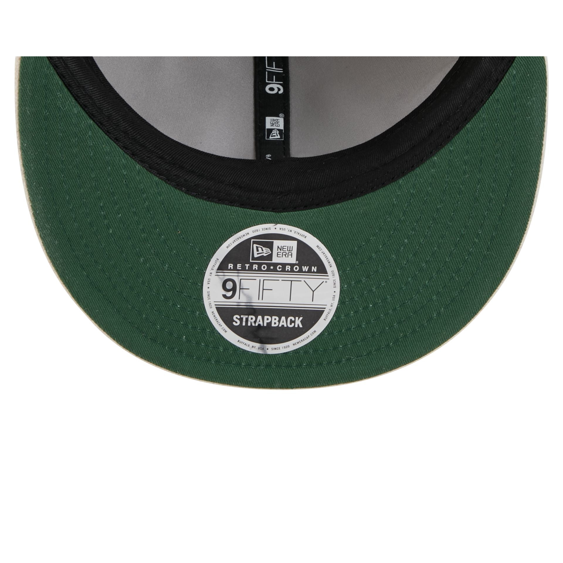 New Era Cap Heather Oatmeal Melton Wool Retro Crown 9Fifty Strapback Hat - Image 7