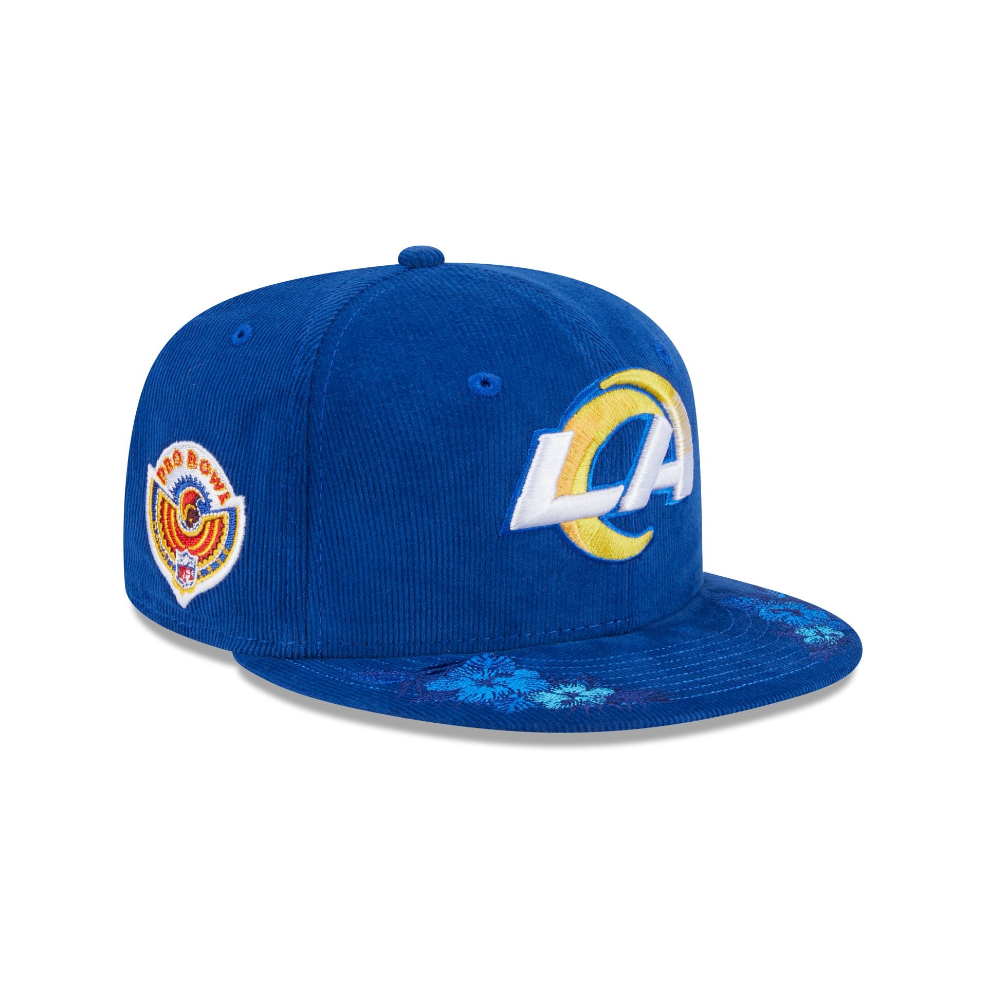 Just Caps Floral Corduroy Los Angeles Rams 59Fifty Fitted Hat