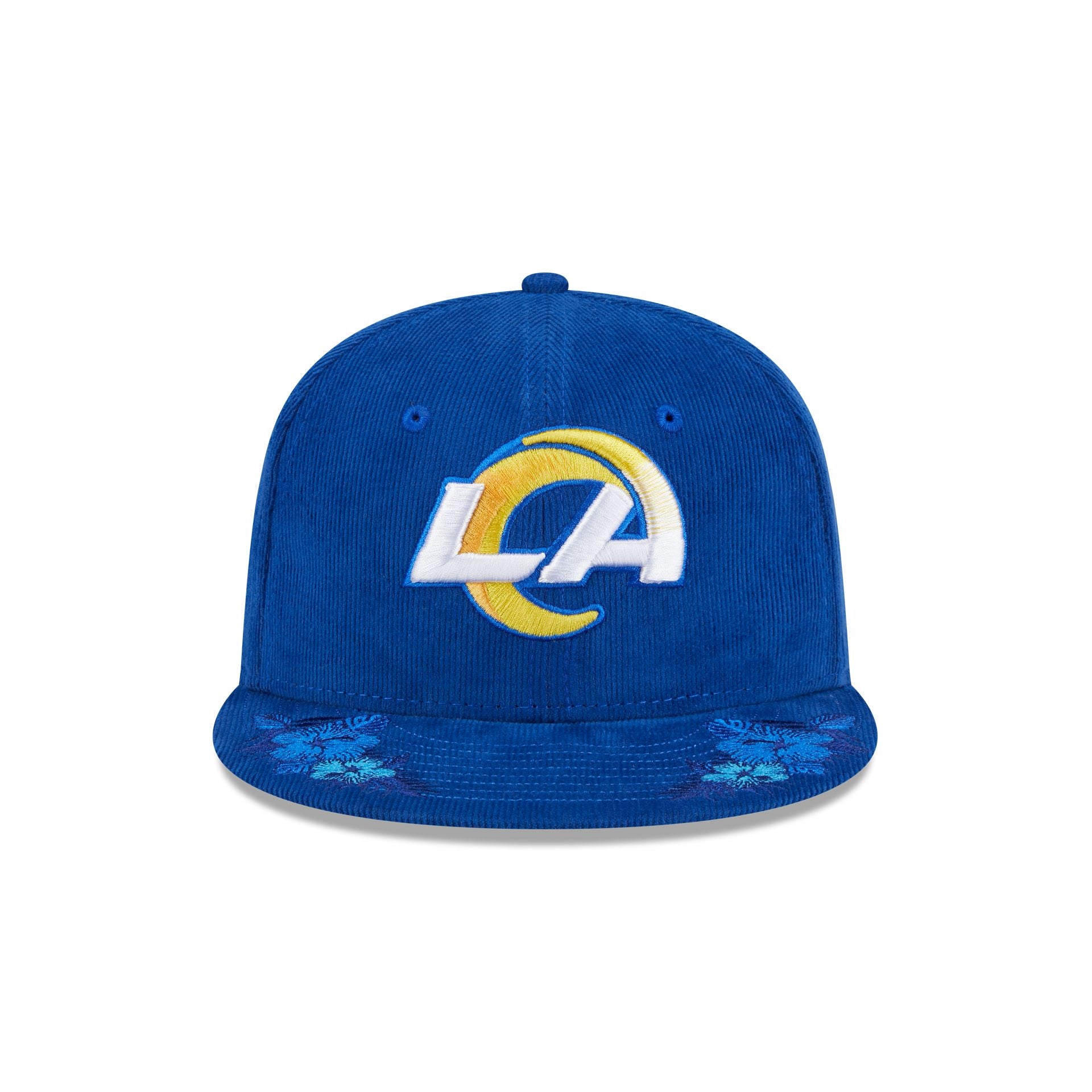 Alternative view of Just Caps Floral Corduroy Los Angeles Rams 59Fifty Fitted Hat