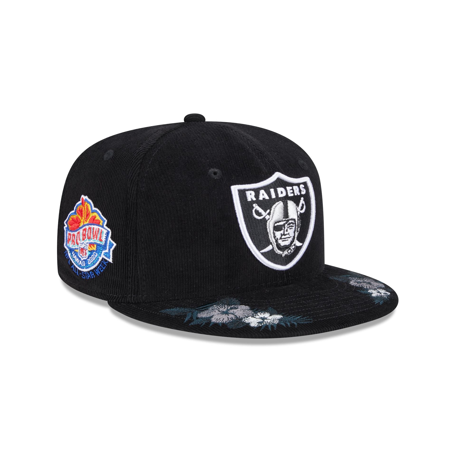 Just Caps Floral Corduroy Las Vegas Raiders 59Fifty Fitted Hat