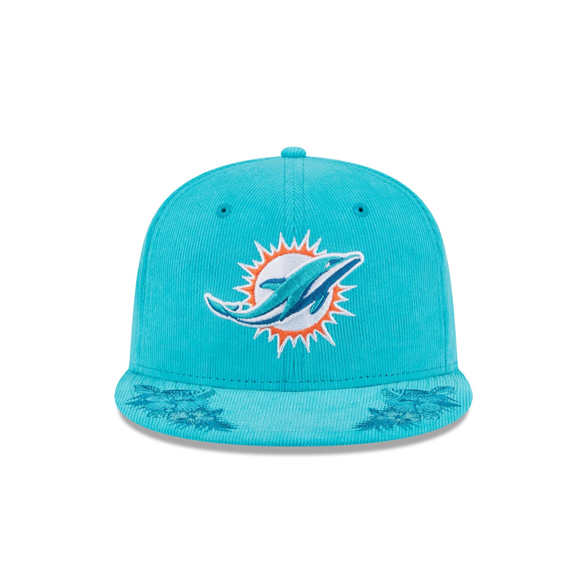 Alternative view of Just Caps Floral Corduroy Miami Dolphins 59Fifty Fitted Hat