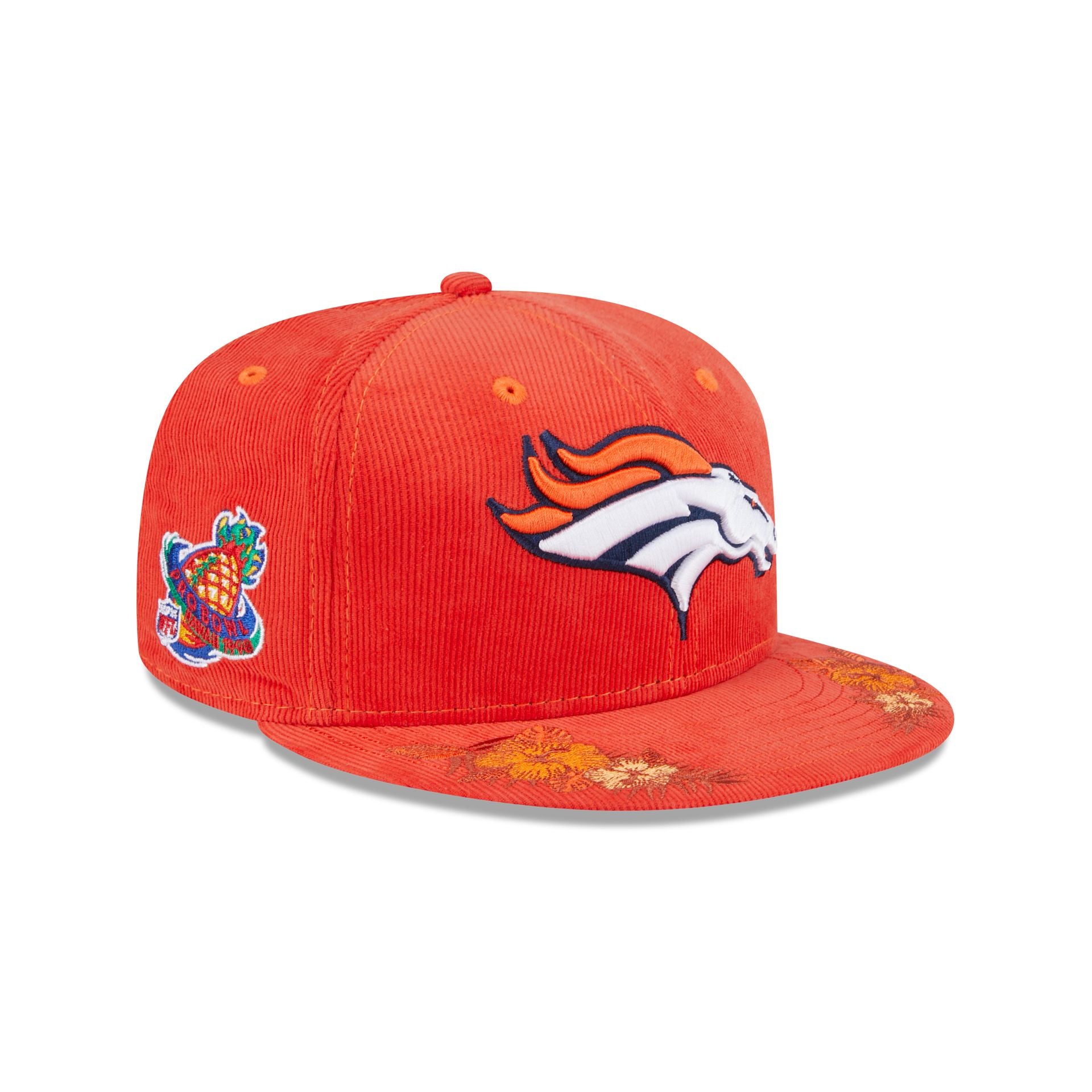 Just Caps Floral Corduroy Denver Broncos 59Fifty Fitted Hat