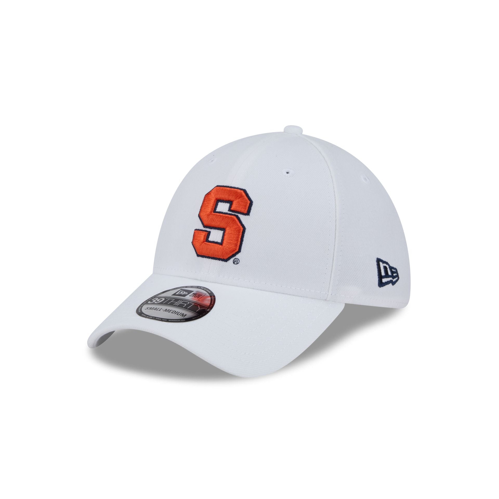 Syracuse Orange Optic White 39Thirty Stretch Fit Hat
