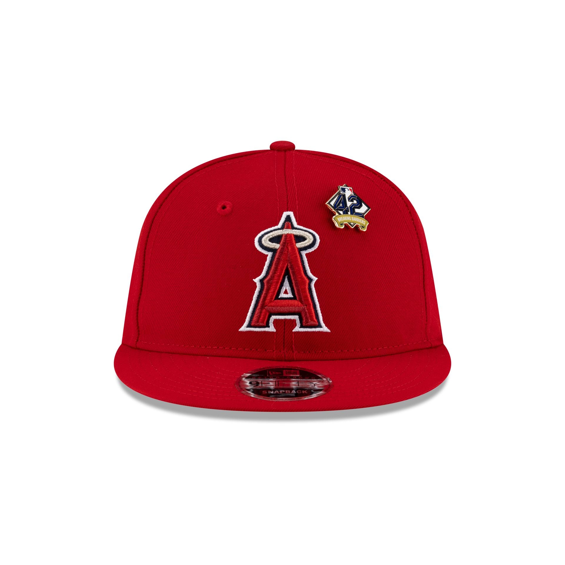 Alternative view of Los Angeles Angels Jackie Robinson Day 2025 Retro Crown 9Fifty Snapback Hat
