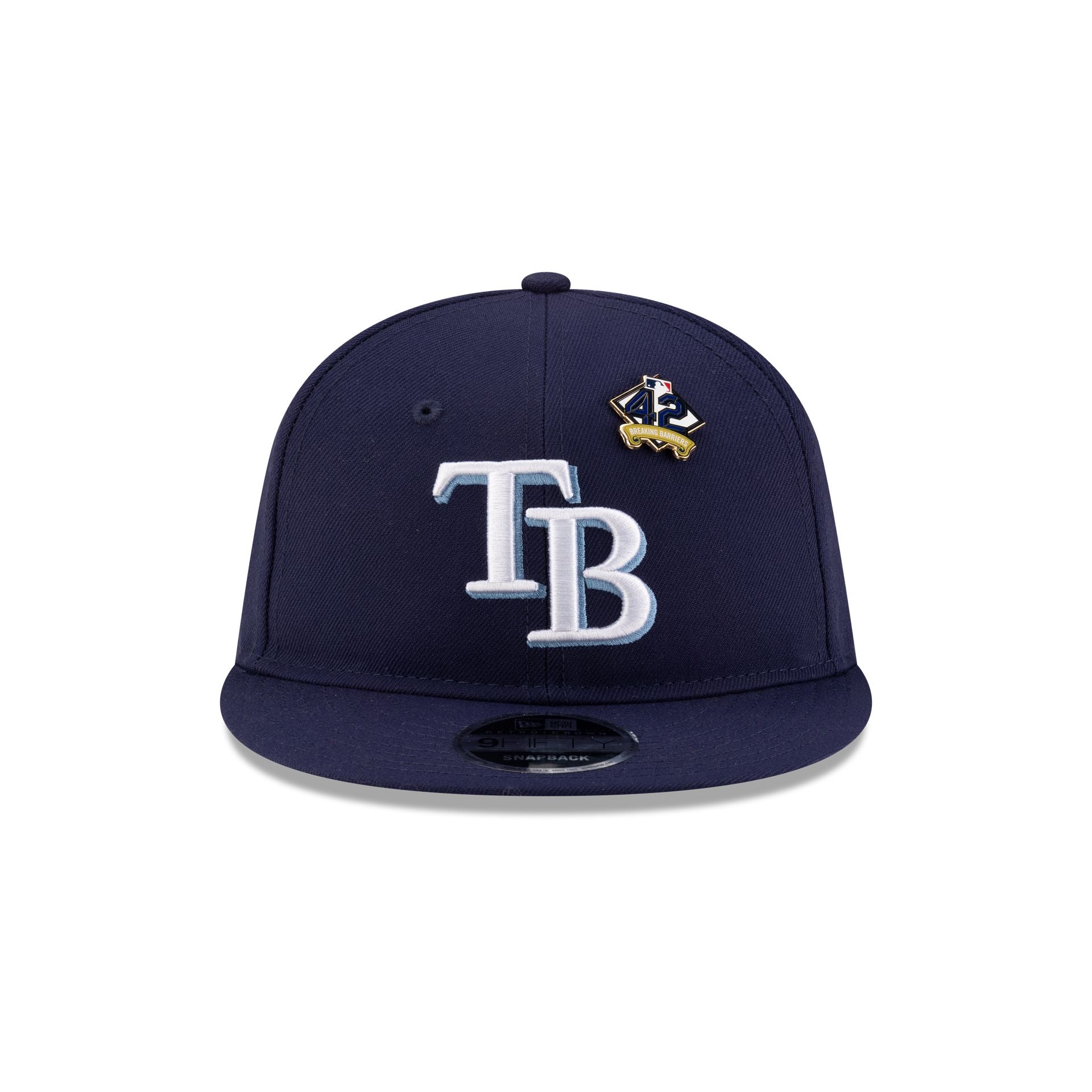 Alternative view of Tampa Bay Rays Jackie Robinson Day 2025 Retro Crown 9Fifty Snapback Hat