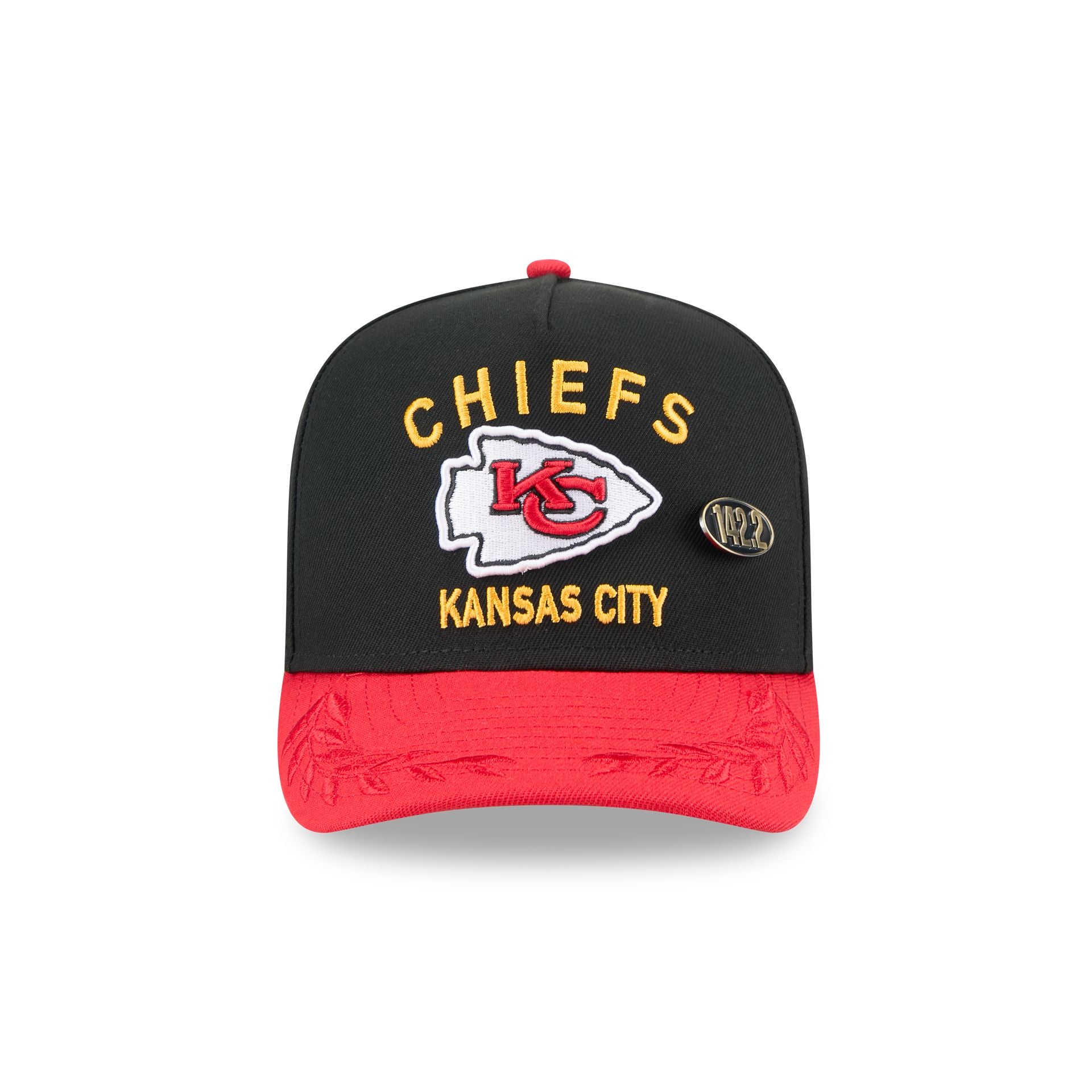 Alternative view of Kansas City Chiefs 2025 Draft Black 59Fifty A-Frame Fitted Hat