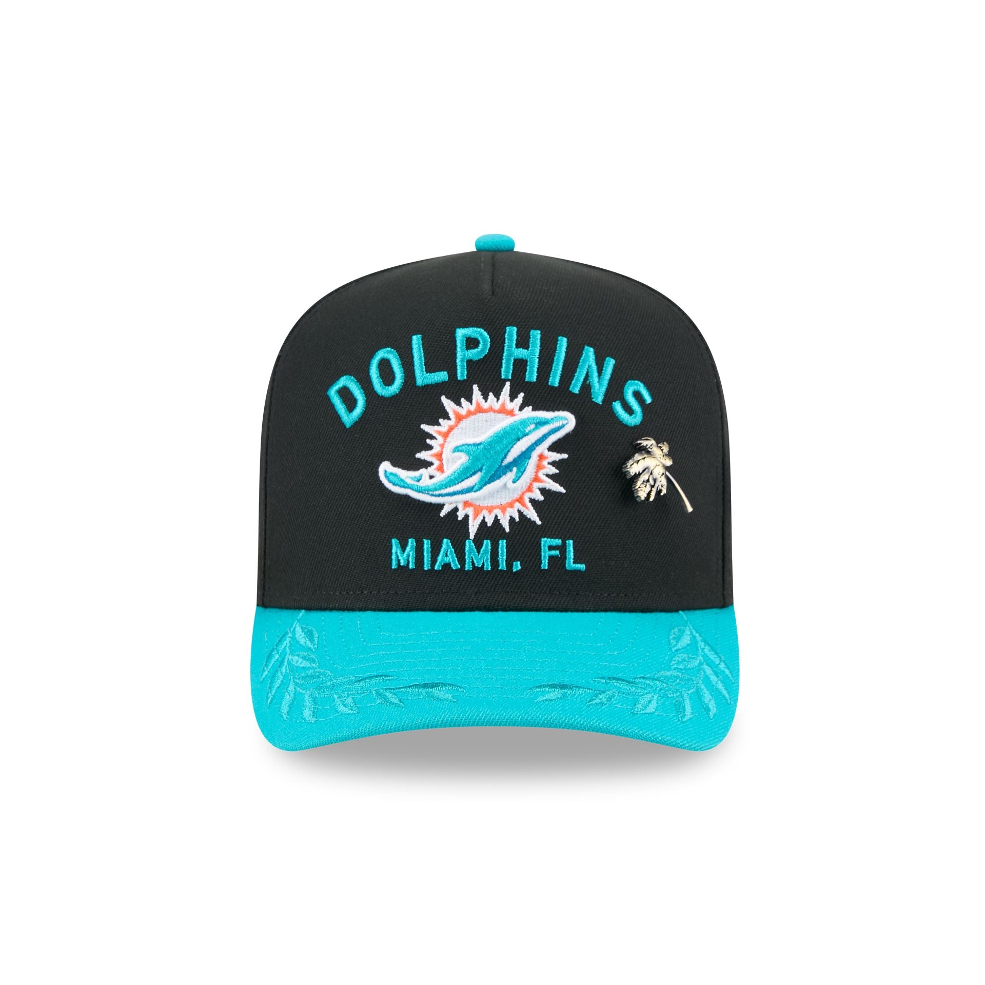 Alternative view of Miami Dolphins 2025 Draft Black 59Fifty A-Frame Fitted Hat