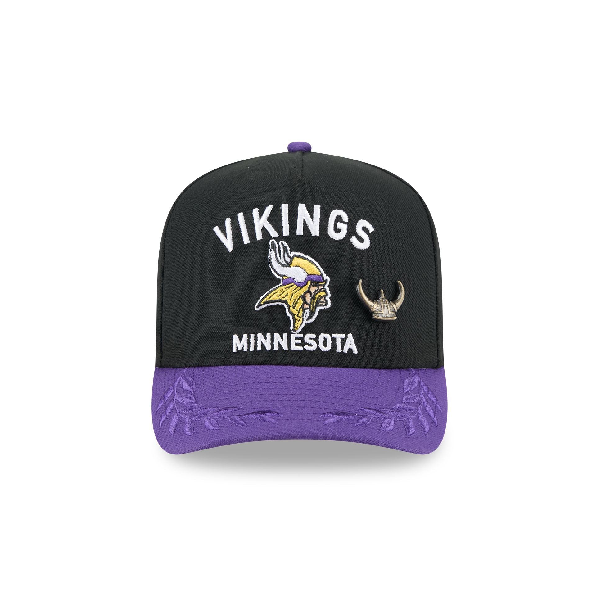 Alternative view of Minnesota Vikings 2025 Draft Black 59Fifty A-Frame Fitted Hat