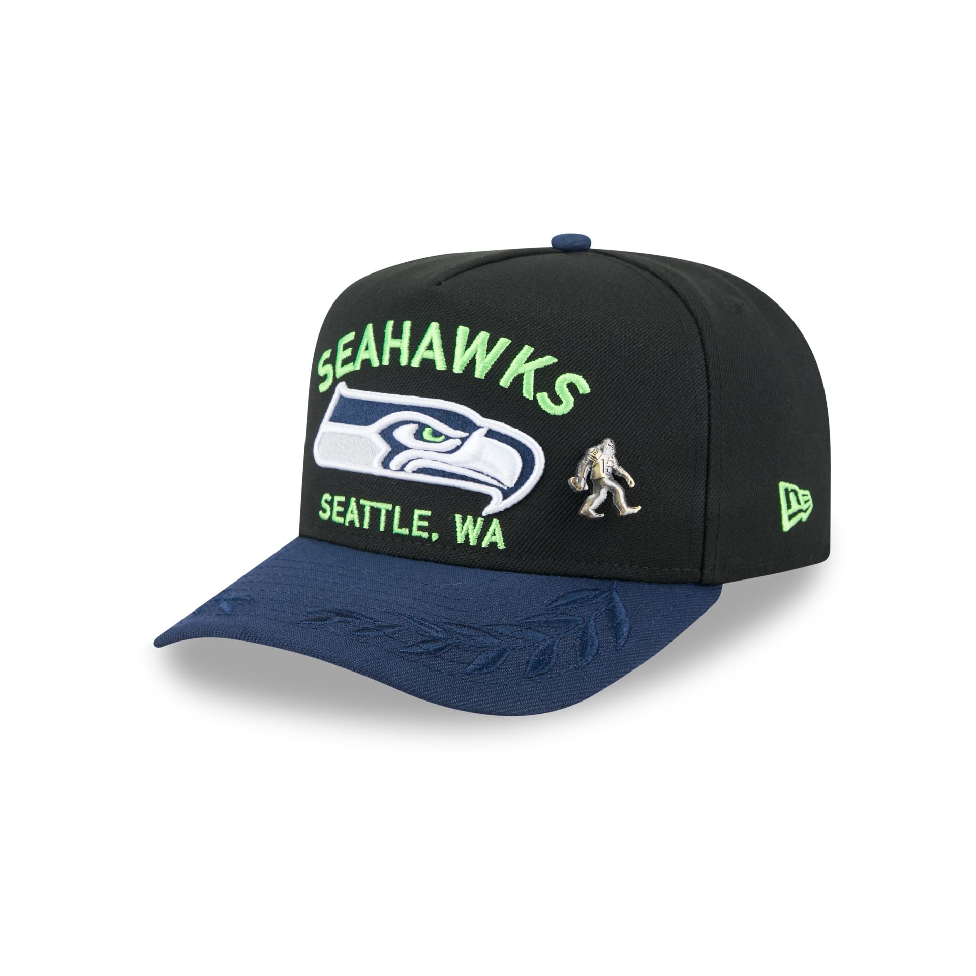Seattle Seahawks 2025 Draft Black 59Fifty A-Frame Fitted Hat