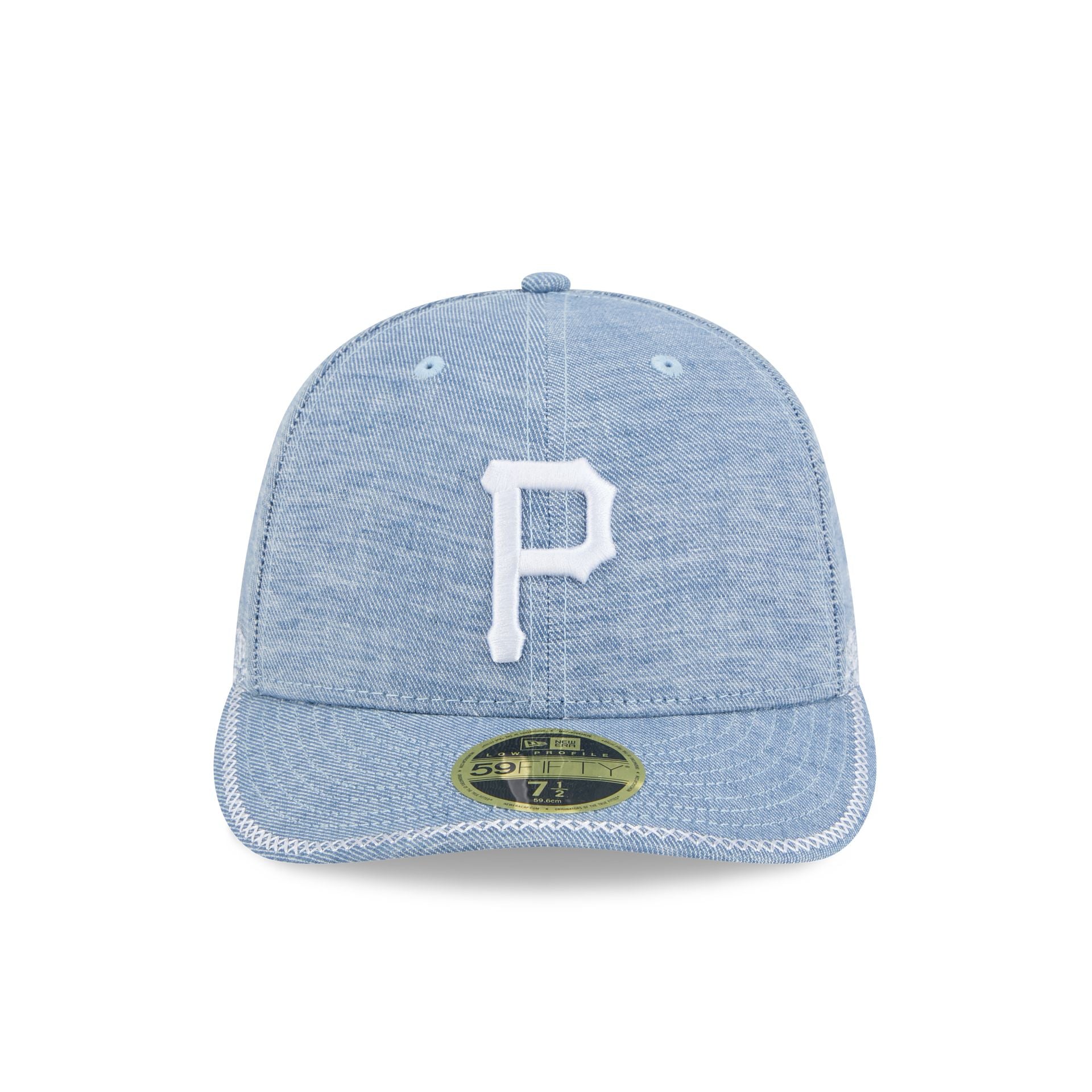Alternative view of Pittsburgh Pirates Hand Stitched Chambray Low Profile 59Fifty Fitted Hat