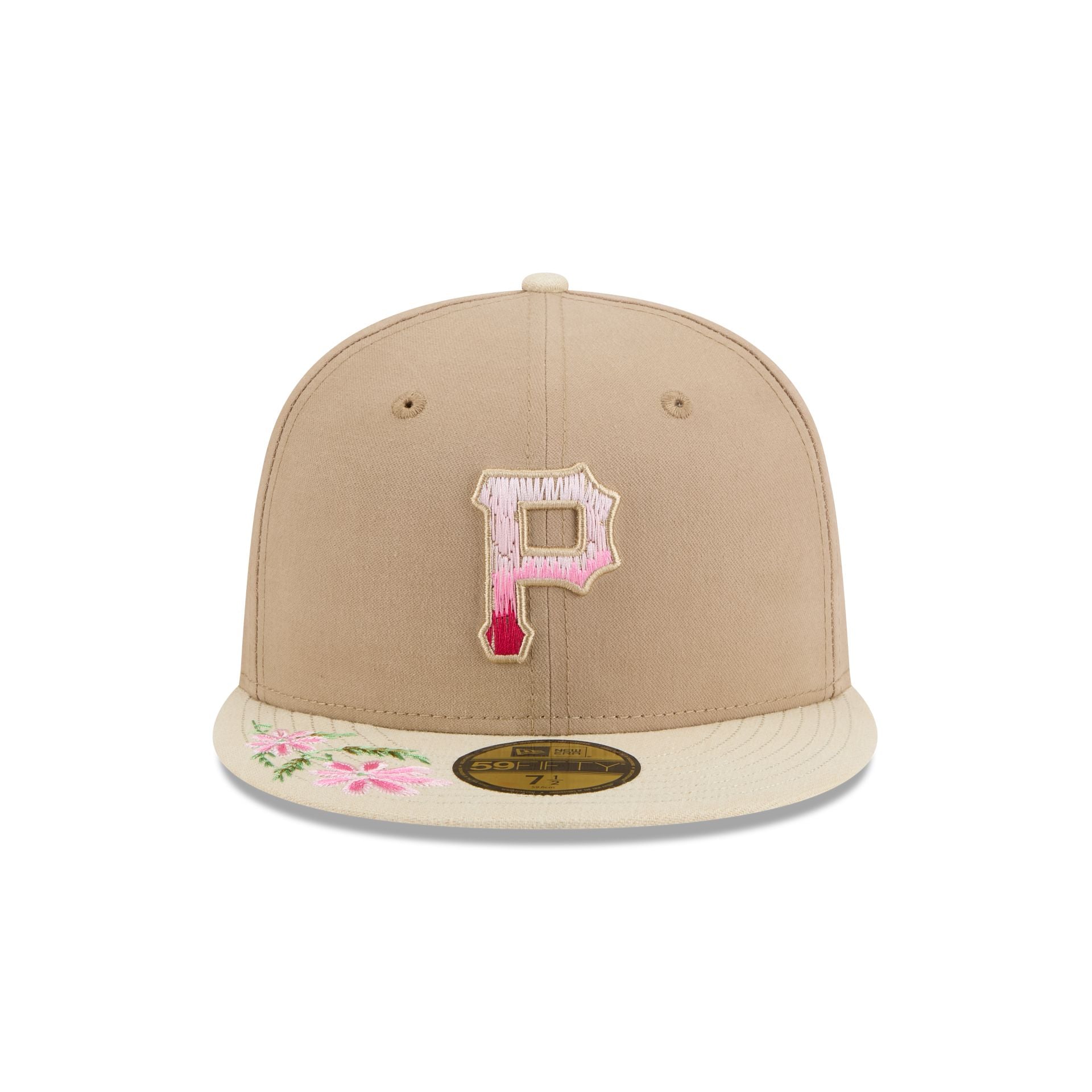 Alternative view of Pittsburgh Pirates Hand Stitched Floral 59Fifty Fitted Hat