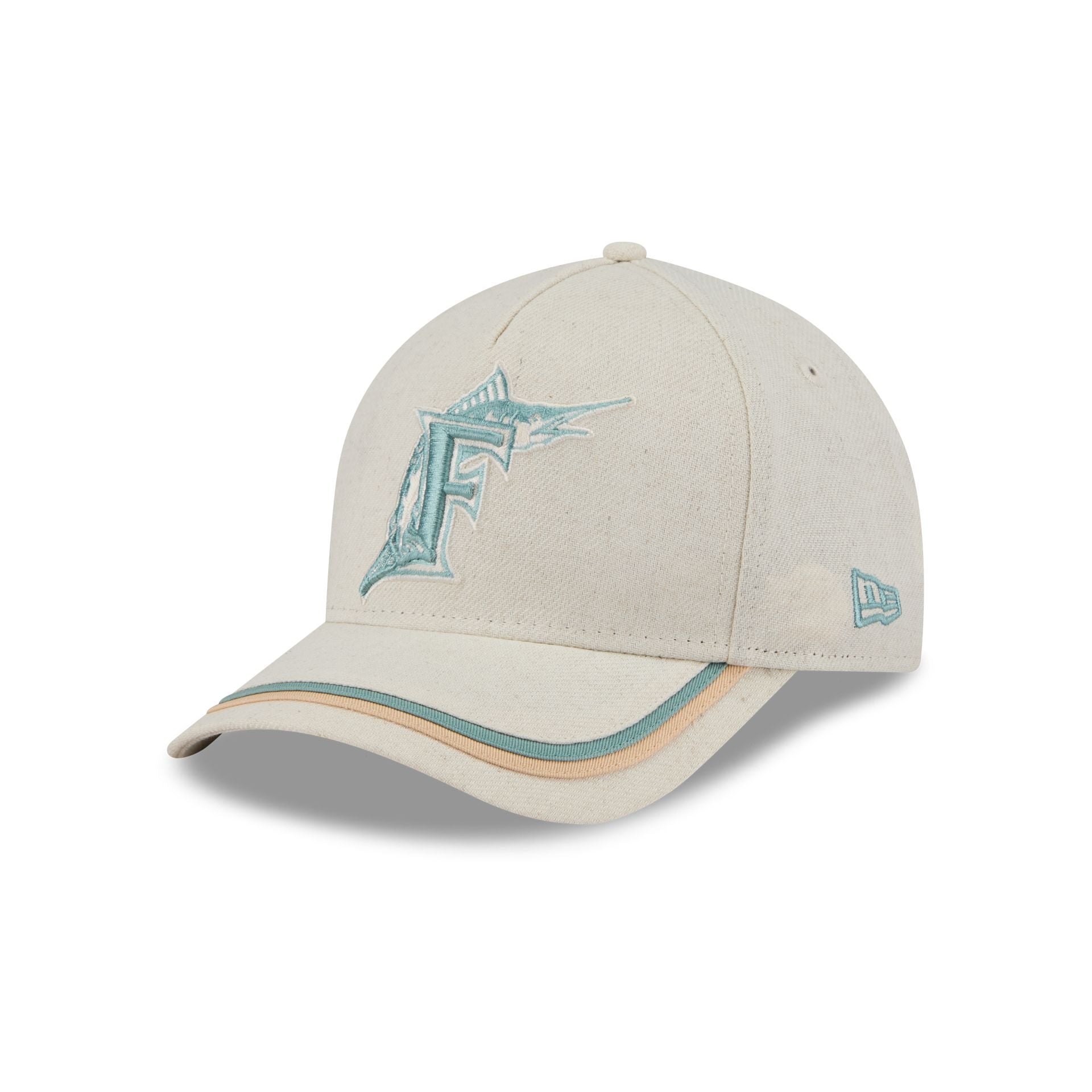 Miami Marlins Neutral Hemp 9Forty M-Crown A-Frame Adjustable Hat