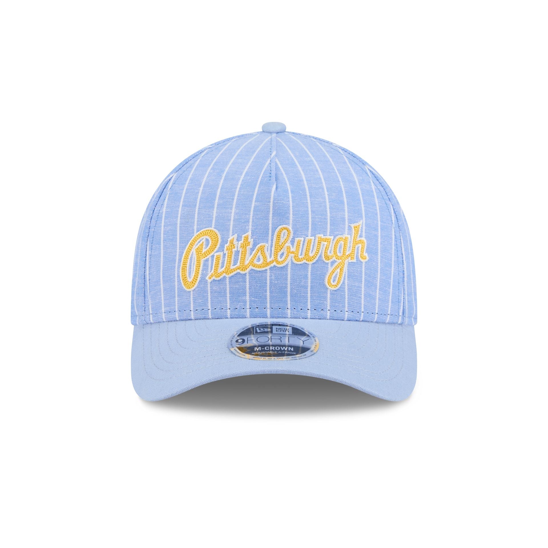 Alternative view of Pittsburgh Pirates Pinstripe Linen 9Forty M-Crown A-Frame Snapback Hat