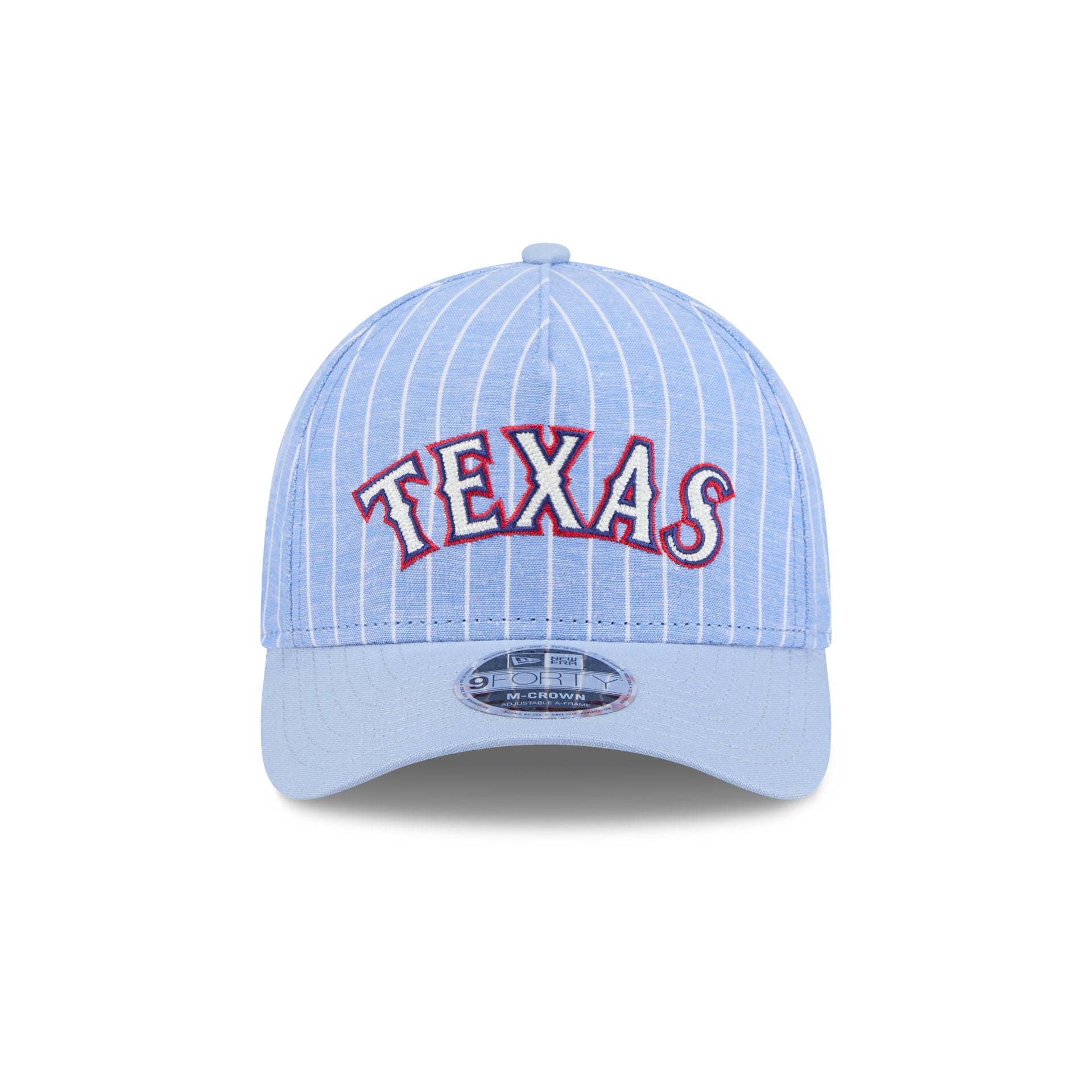 Alternative view of Texas Rangers Pinstripe Linen 9Forty M-Crown A-Frame Snapback Hat