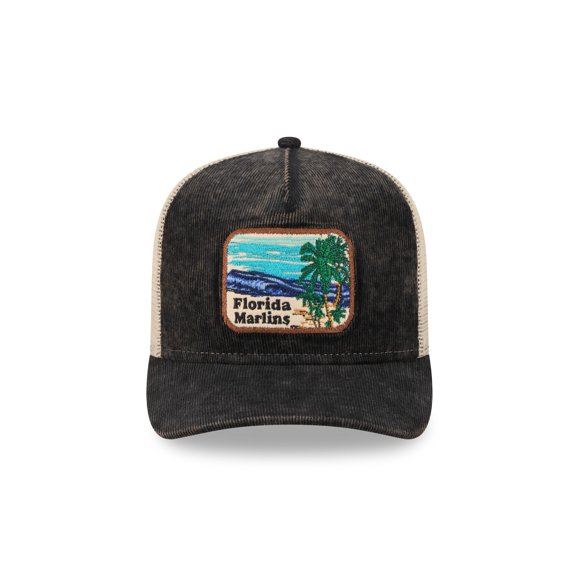 Alternative view of Miami Marlins Vintage Landscape 9Fifty A-Frame Trucker Hat
