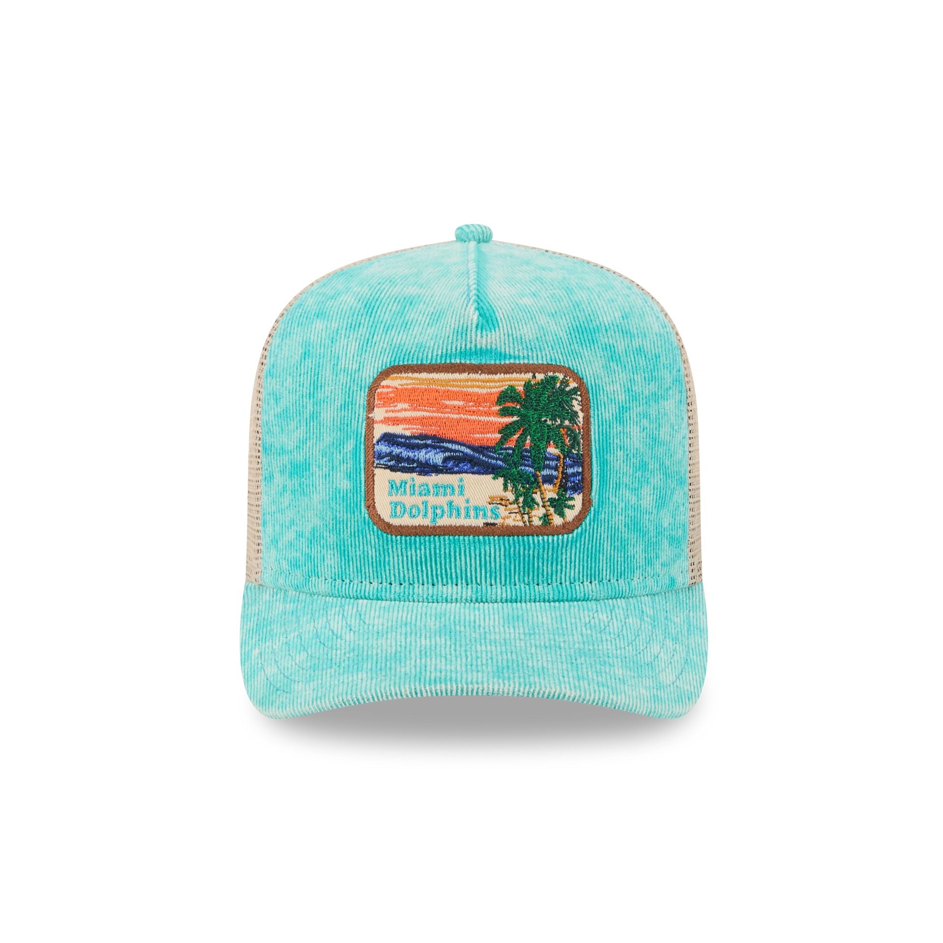 Alternative view of Miami Dolphins Vintage Landscape 9Fifty A-Frame Trucker Hat