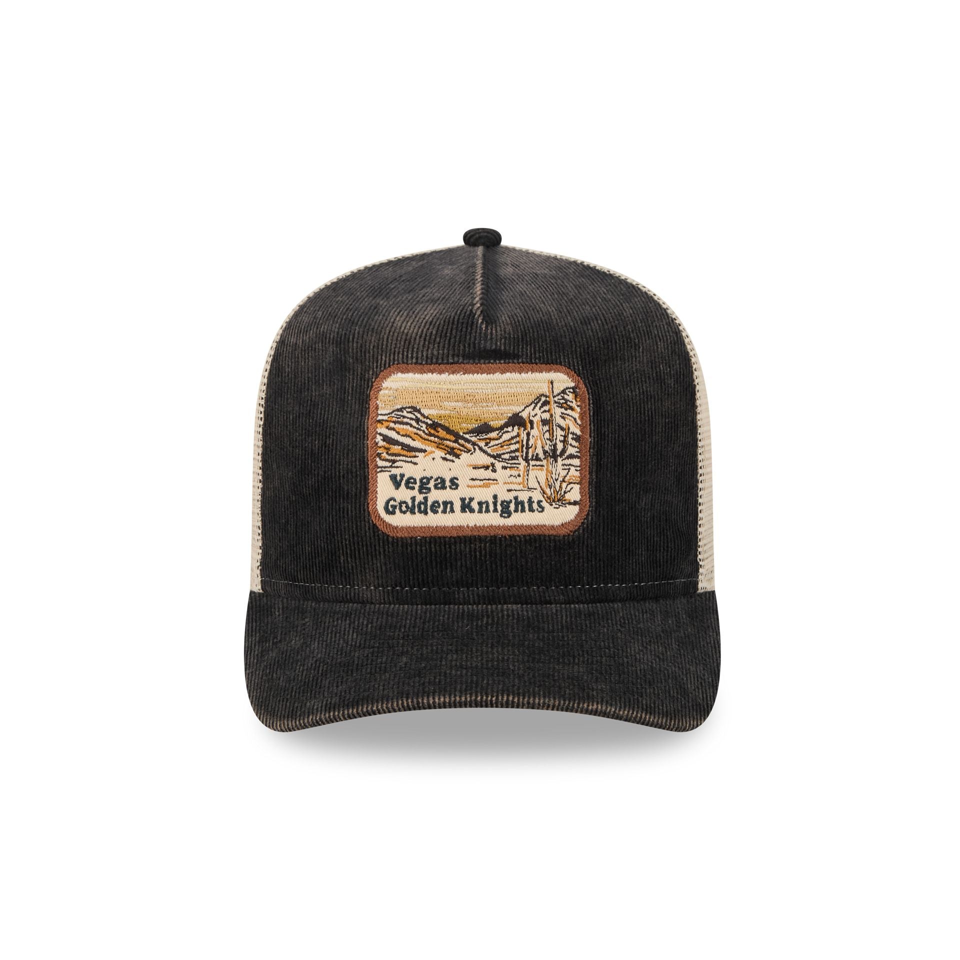 Alternative view of Vegas Golden Knights Vintage Landscape 9Fifty A-Frame Trucker Hat