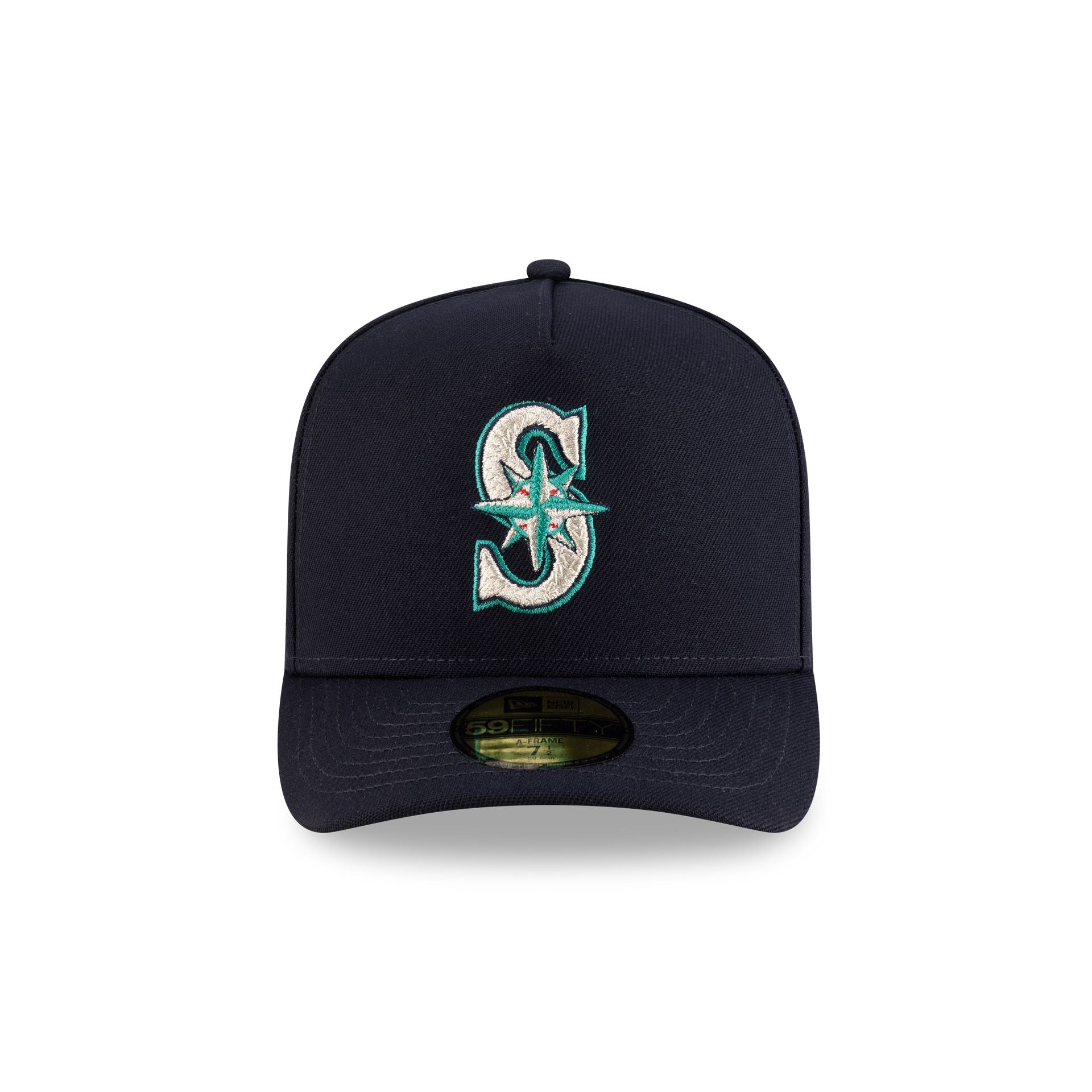Alternative view of Seattle Mariners Script Safety Pin 59Fifty A-Frame Fitted Hat