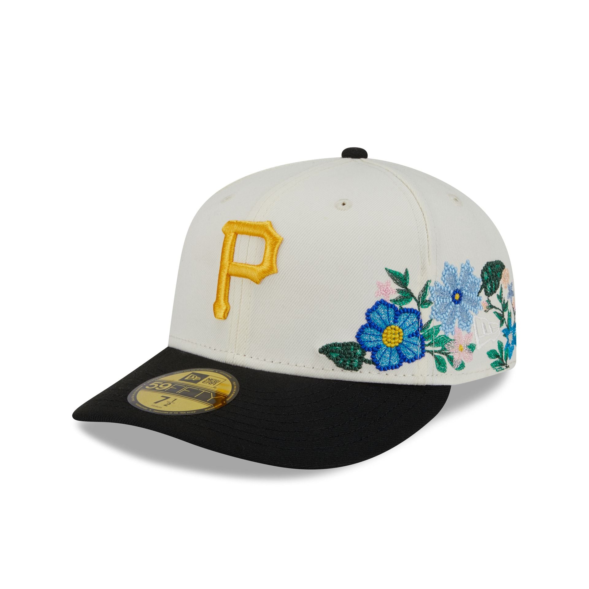 Pittsburgh Pirates Tonal Florals White 59Fifty Fitted Hat