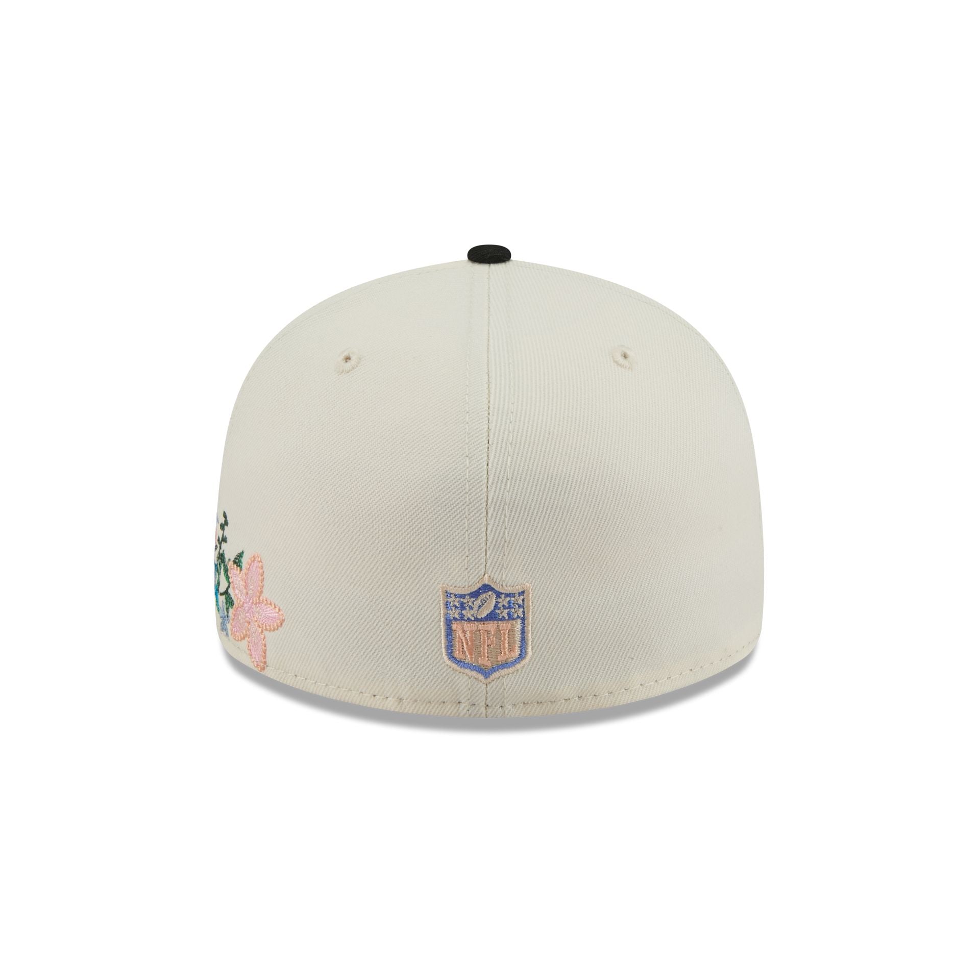 Pittsburgh Steelers Tonal Florals White 59Fifty Fitted Hat - Image 6