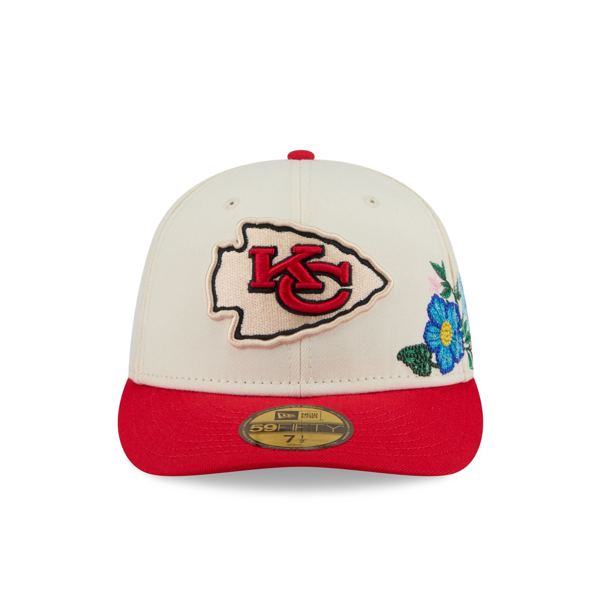 Alternative view of Kansas City Chiefs Tonal Florals White 59Fifty Fitted Hat