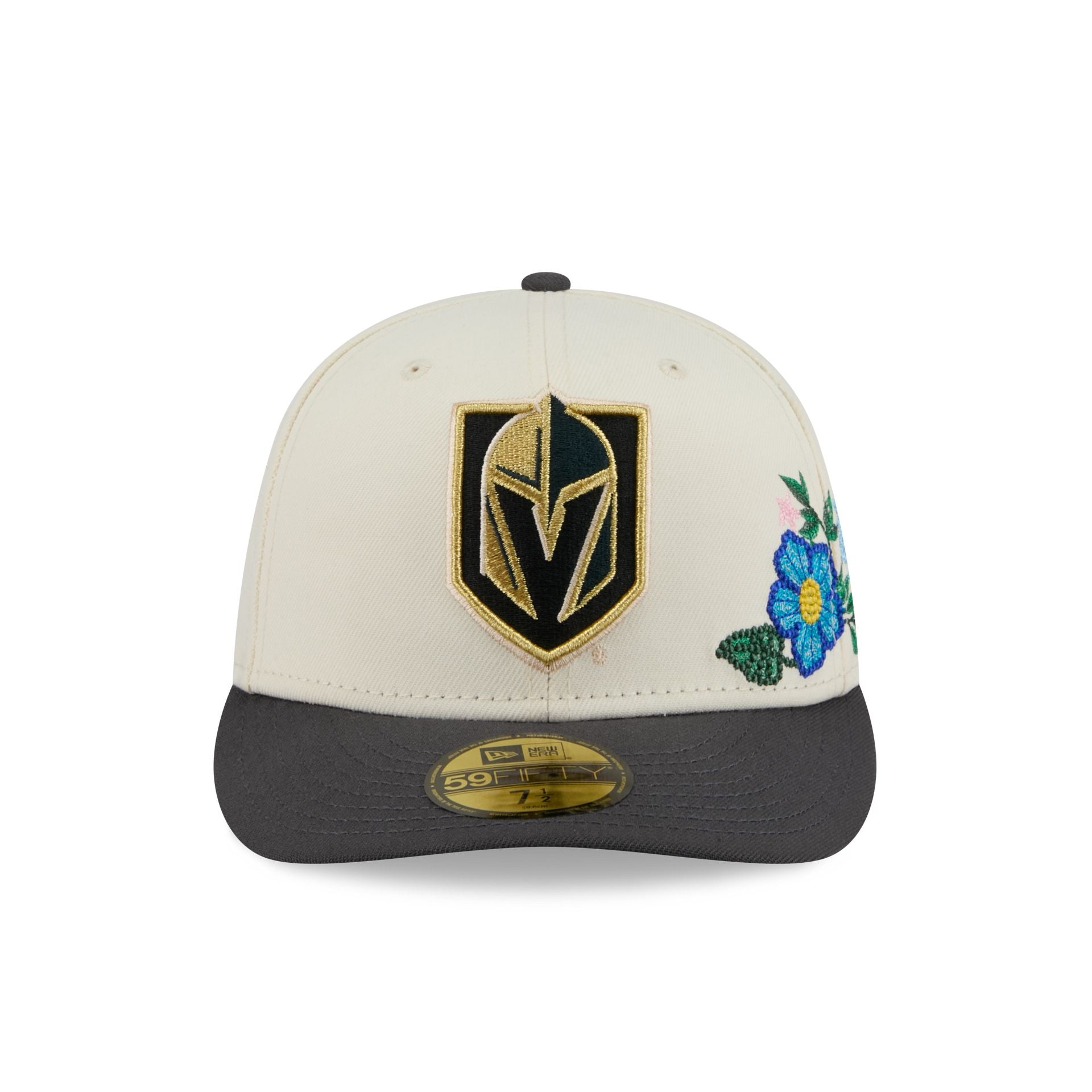 Alternative view of Vegas Golden Knights Tonal Florals White 59Fifty Fitted Hat