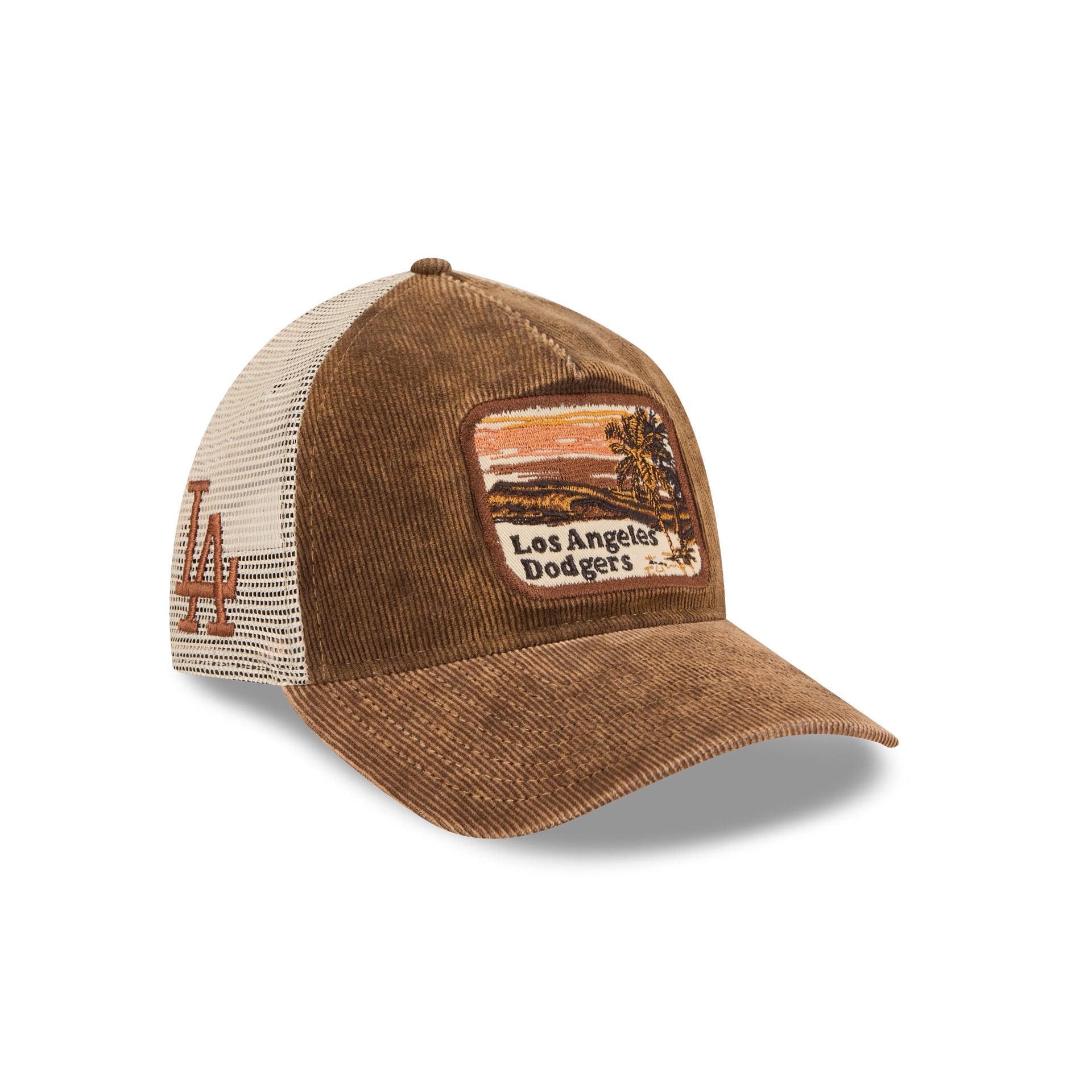 Los Angeles Dodgers Vintage Landscape Brown 9Twenty A-Frame Trucker Hat