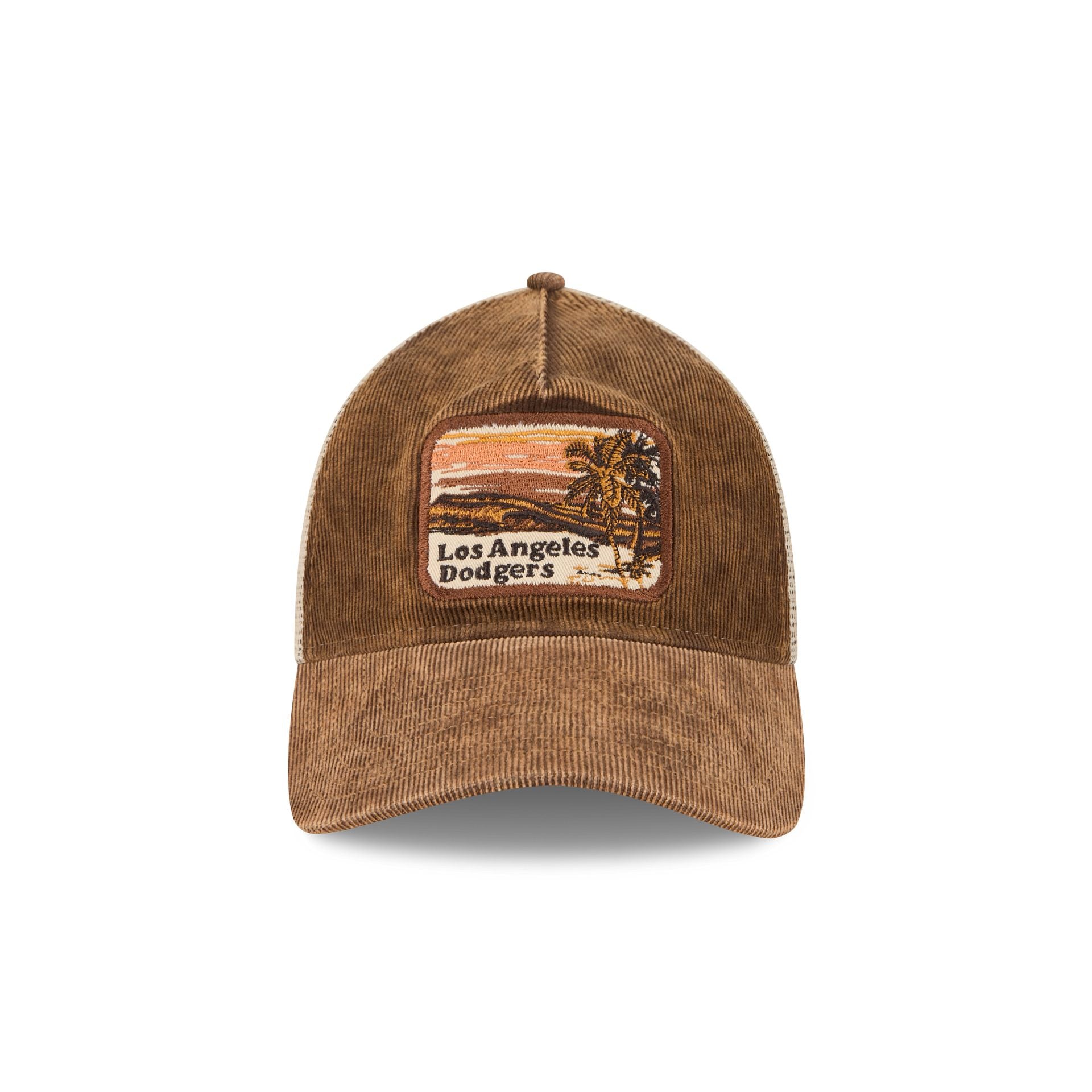 Alternative view of Los Angeles Dodgers Vintage Landscape Brown 9Twenty A-Frame Trucker Hat