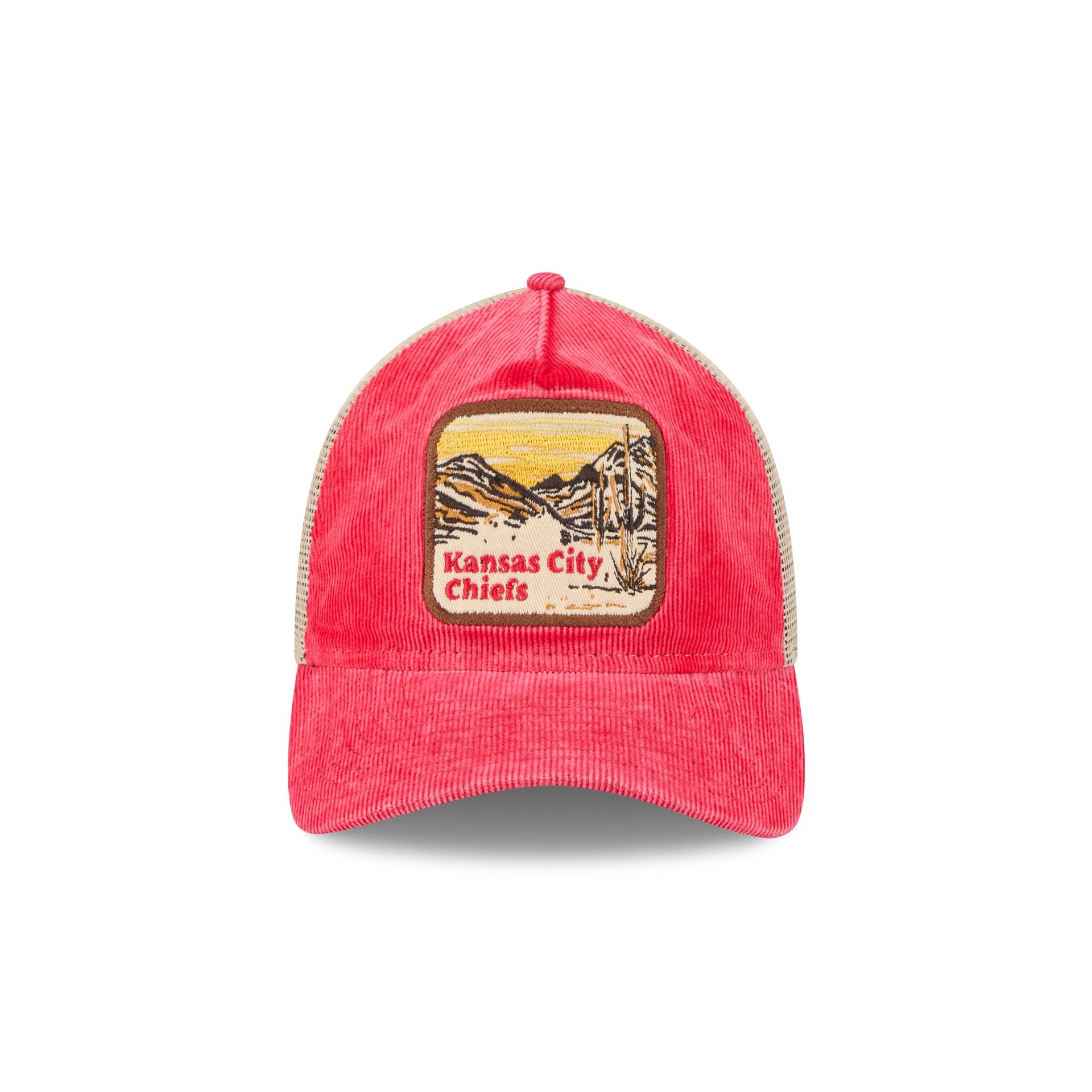 Alternative view of Kansas City Chiefs Vintage Landscape 9Twenty A-Frame Trucker Hat