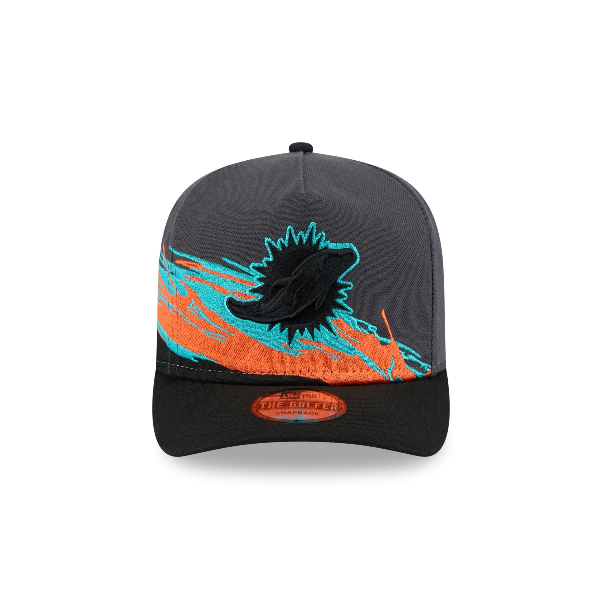 Alternative view of Miami Dolphins Graphite Brushstroke Golfer Hat