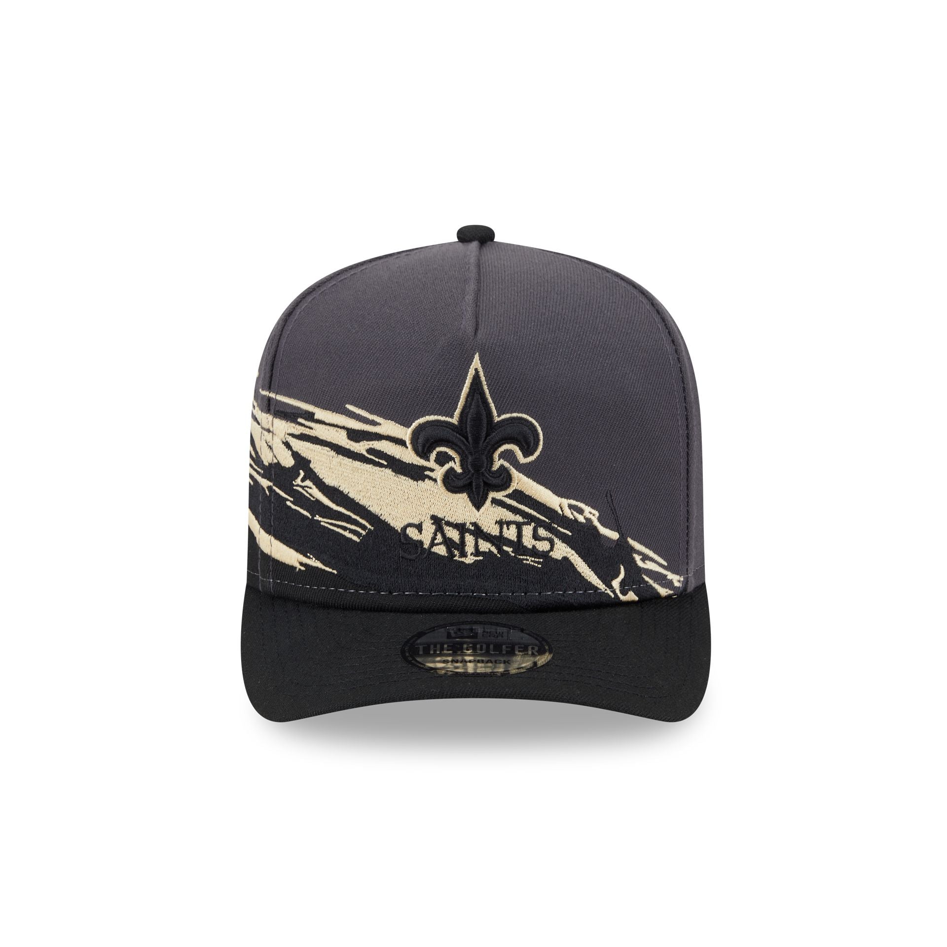Alternative view of New Orleans Saints Graphite Brushstroke Golfer Hat