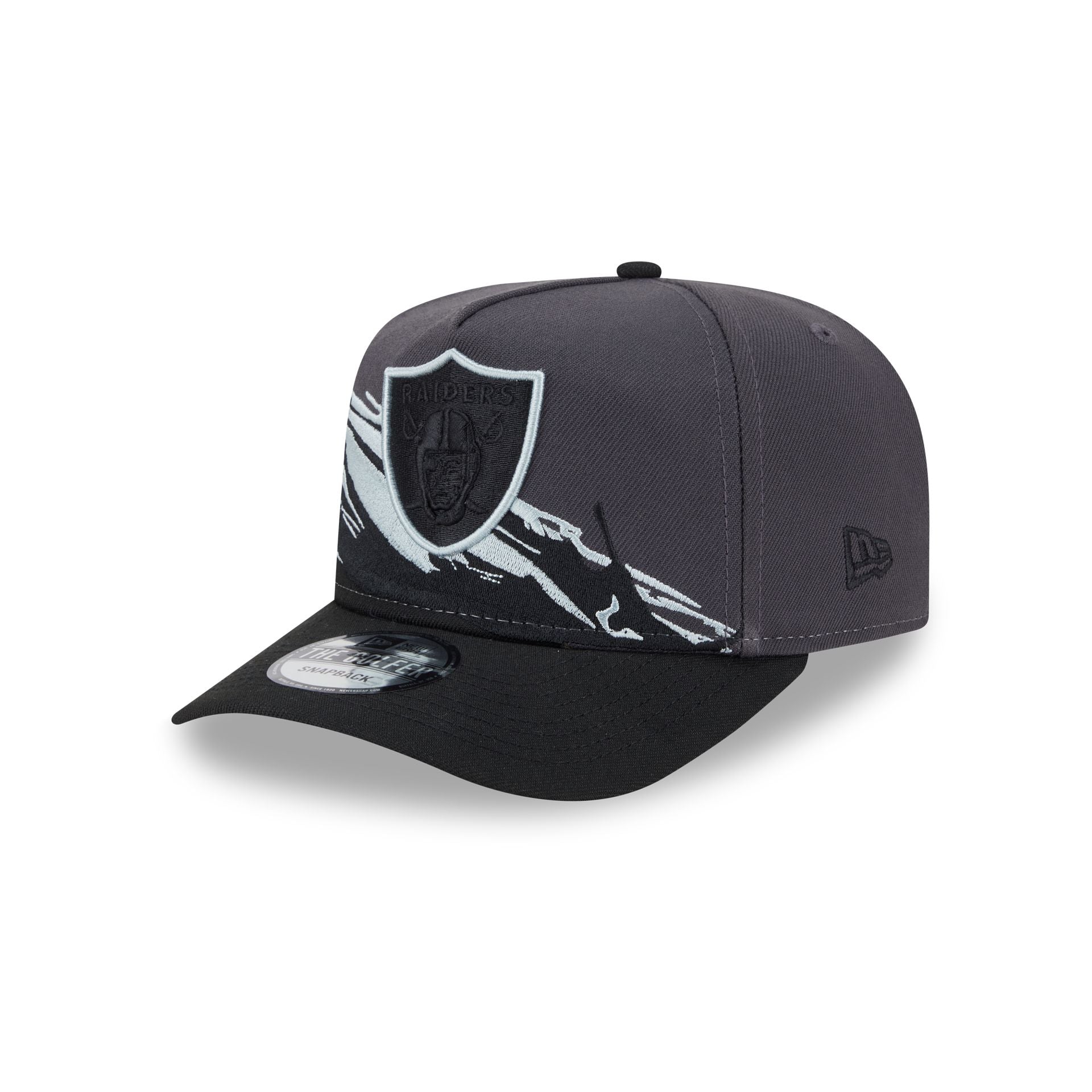 Alternative view of Las Vegas Raiders Graphite Brushstroke Golfer Hat