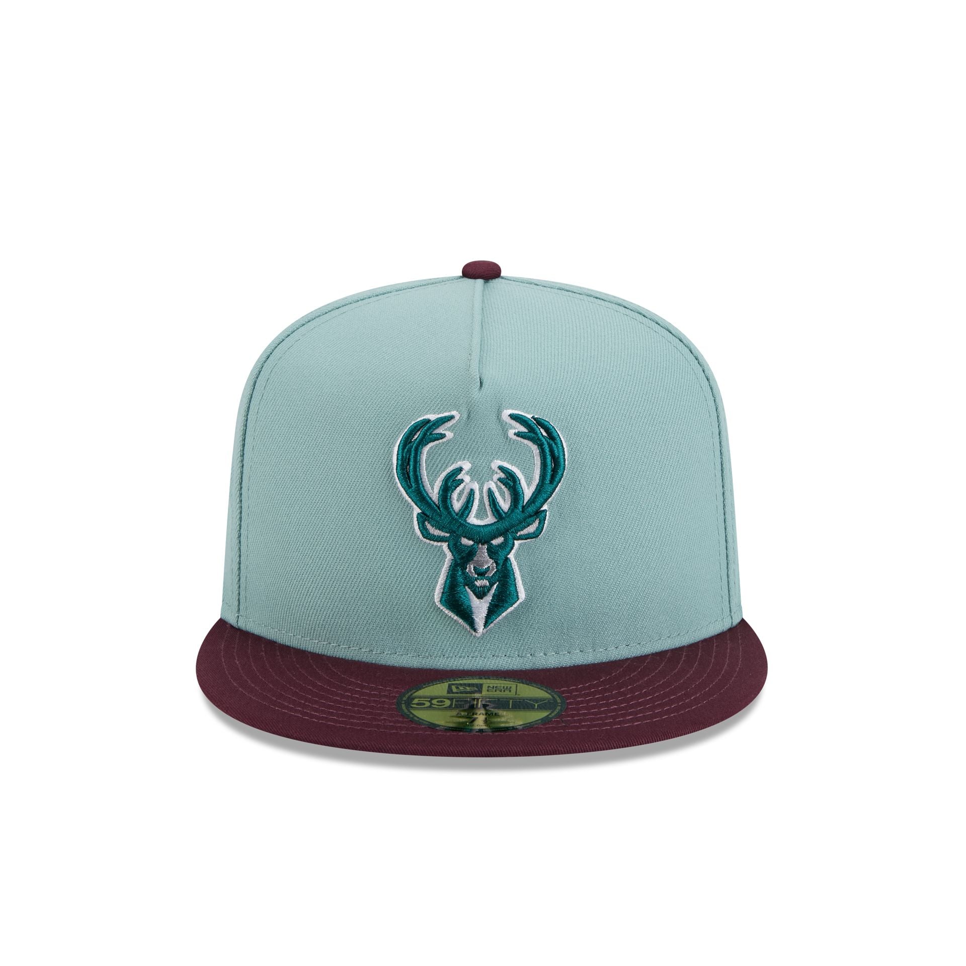 Alternative view of Milwaukee Bucks Beach Kiss Blue 59Fifty A-Frame Fitted Hat