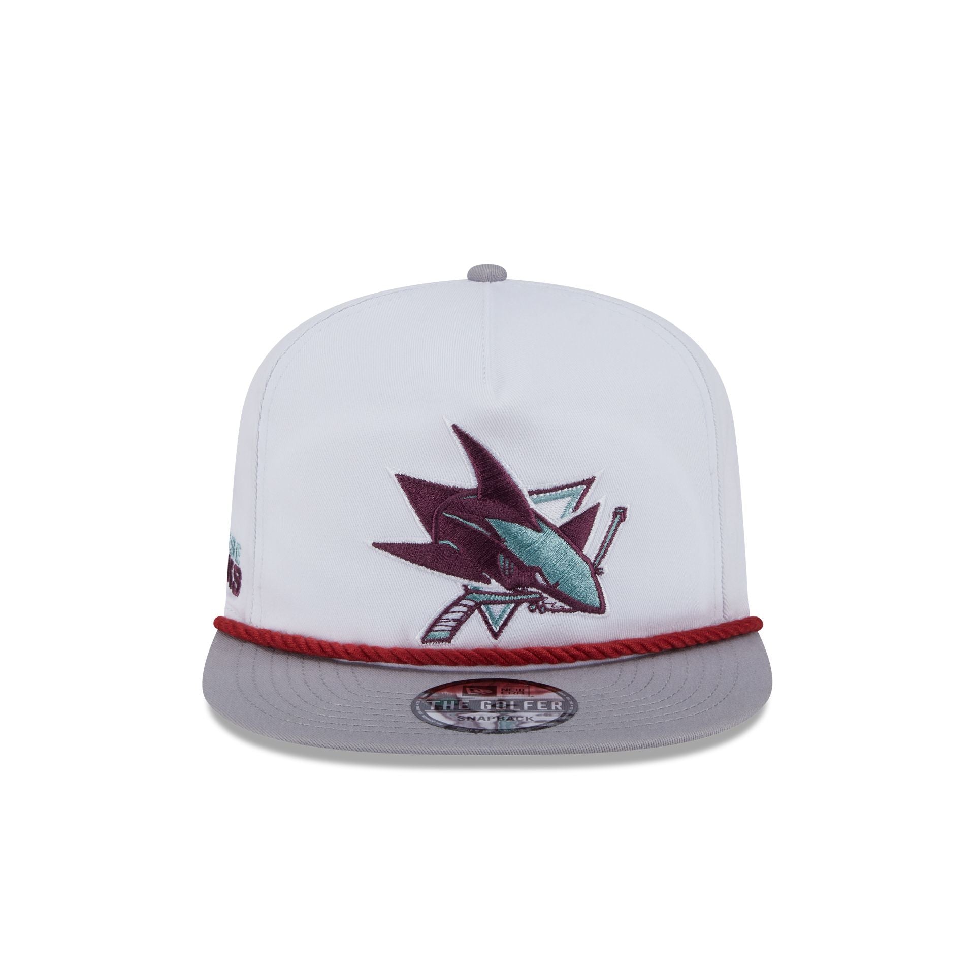 Alternative view of San Jose Sharks Optic White Golfer Hat