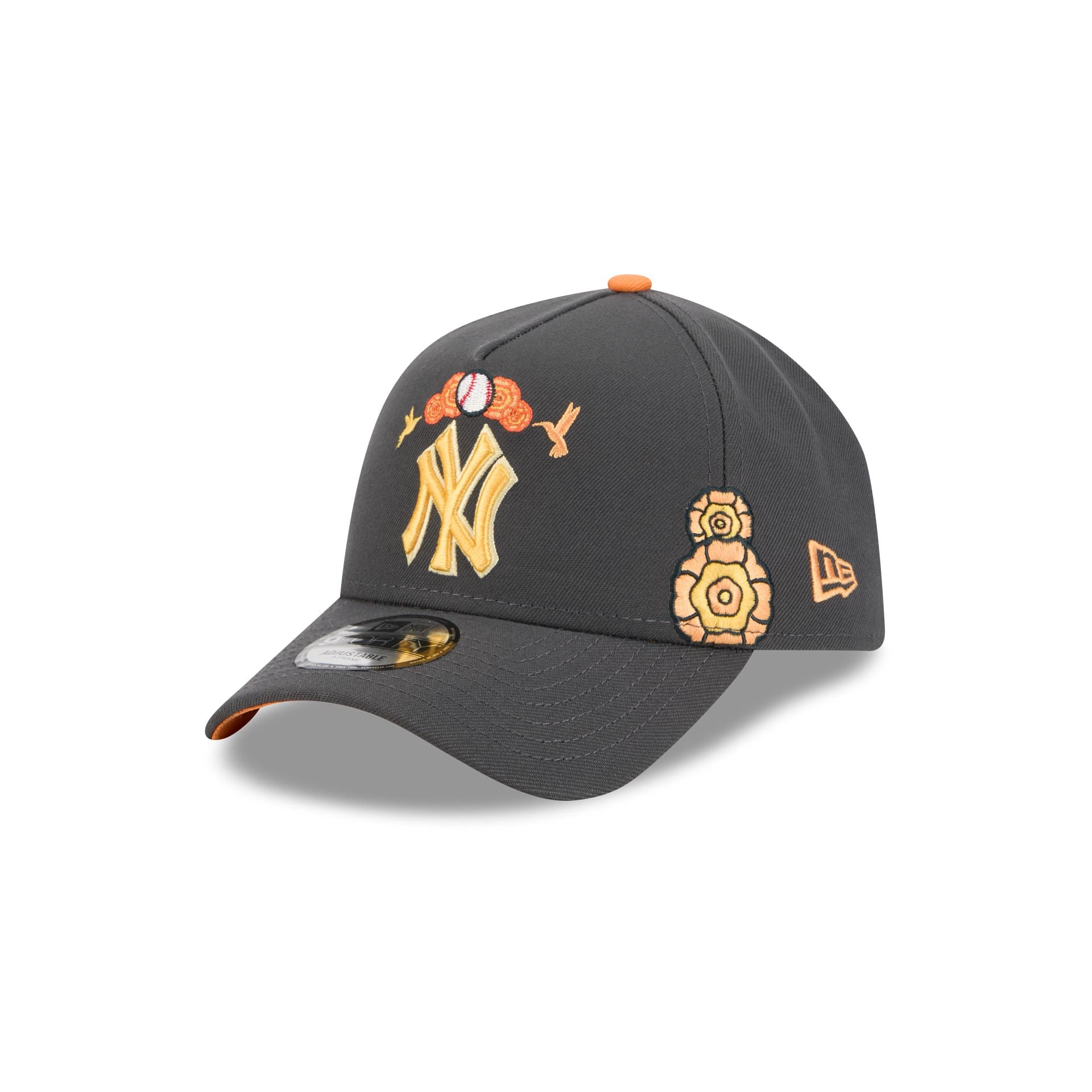 New York Yankees Day Of The Dead Graphite 9Forty A-Frame Snapback Hat - Image 3