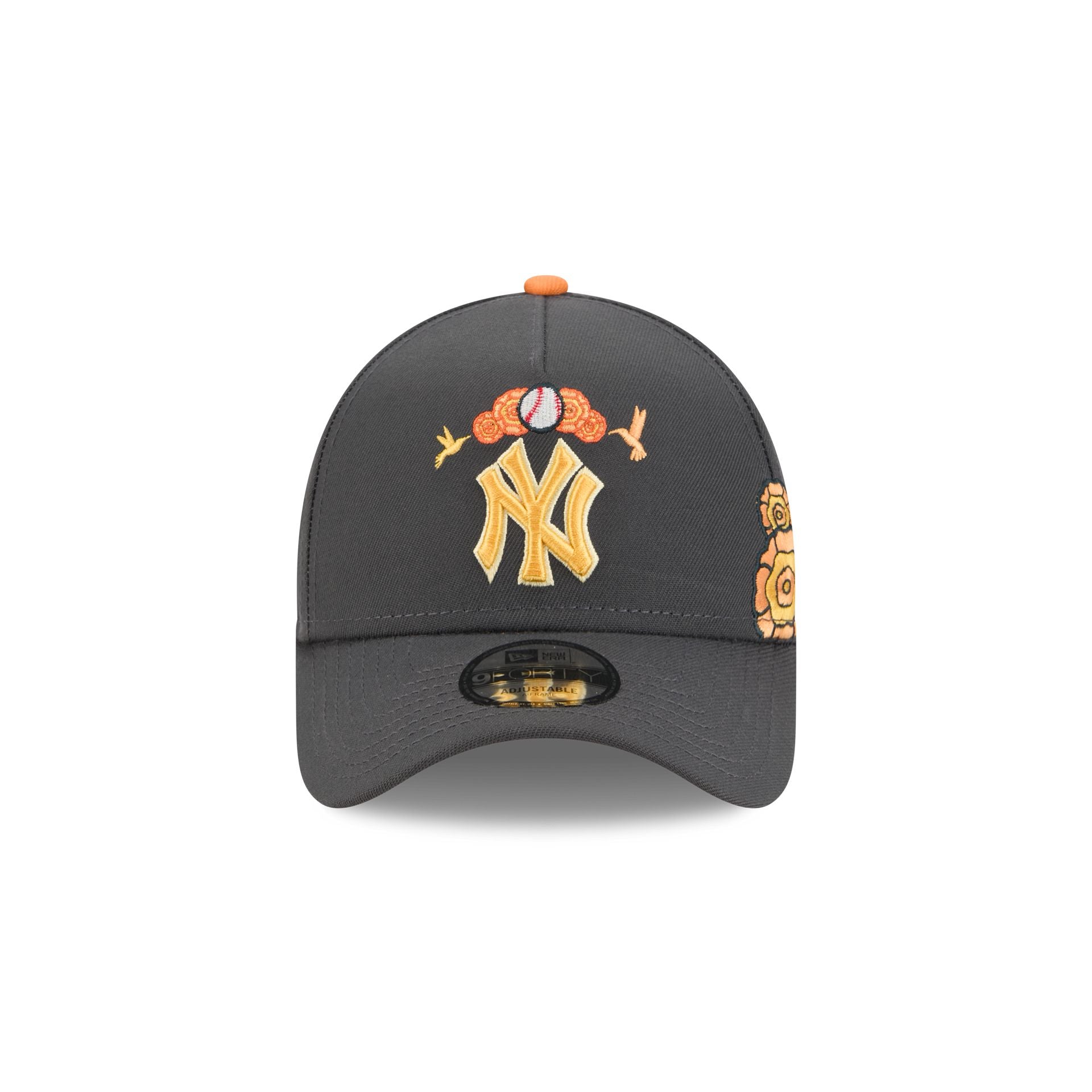 New York Yankees Day Of The Dead Graphite 9Forty A-Frame Snapback Hat - Image 2