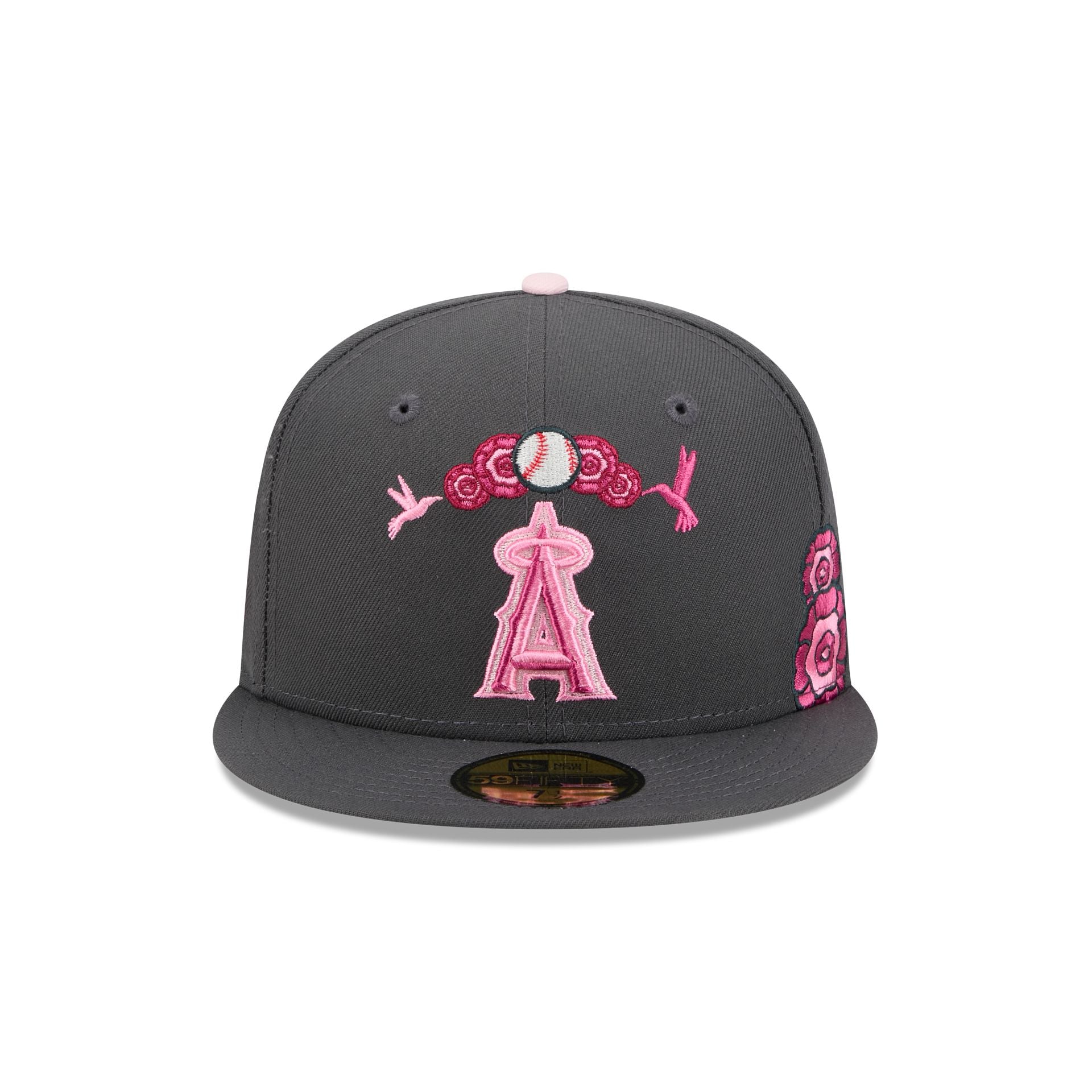 Alternative view of Los Angeles Angels Day Of The Dead Graphite 59Fifty Fitted Hat