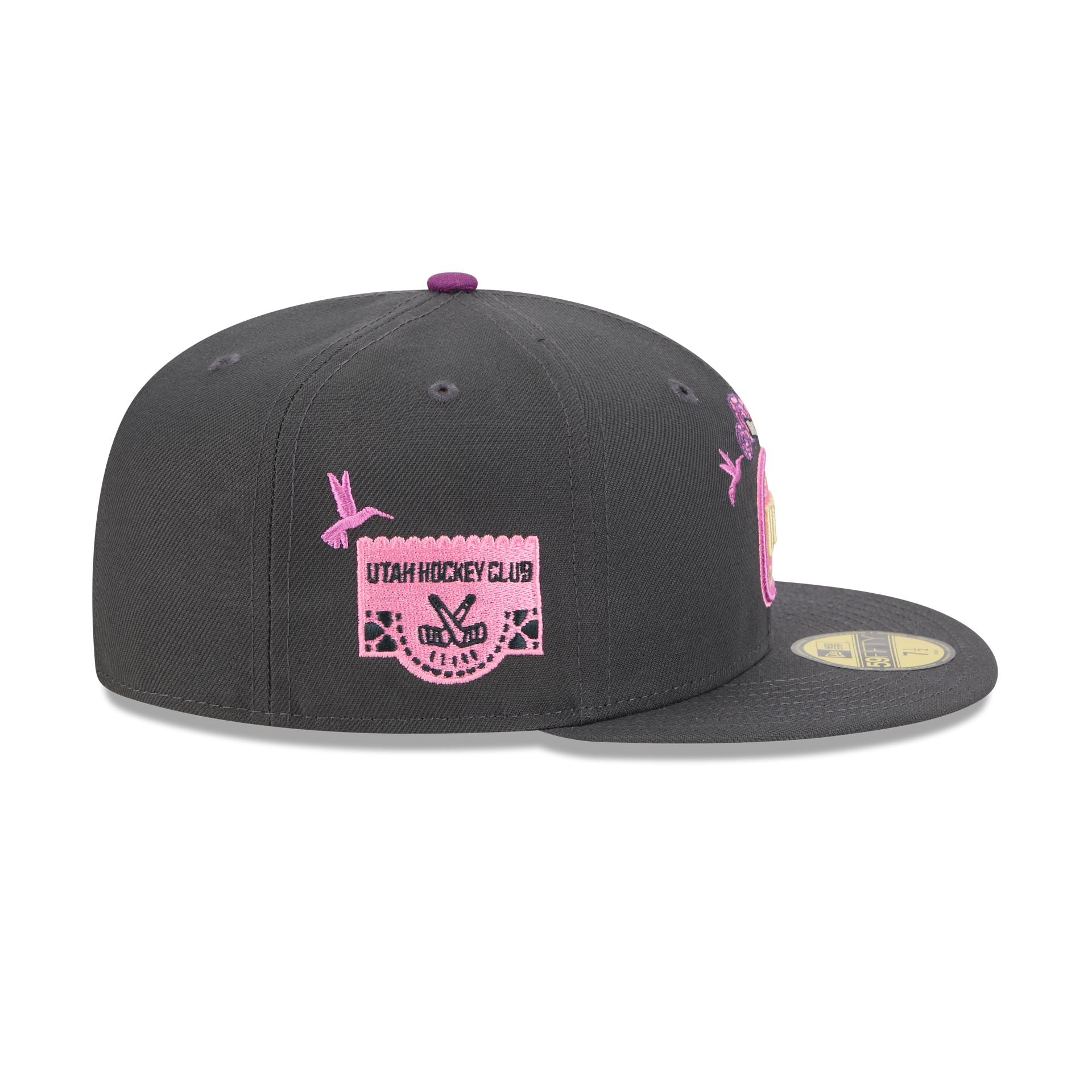 Utah Hockey Club Day Of The Dead Graphite 59Fifty Fitted Hat - Image 4