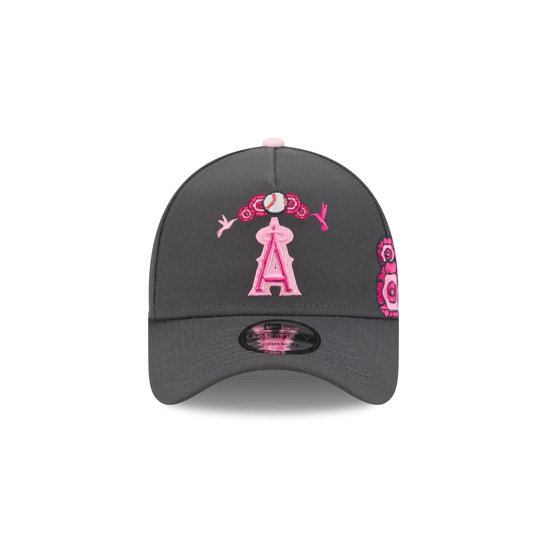 Alternative view of Los Angeles Angels Day Of The Dead Graphite 9Forty A-Frame Snapback Hat
